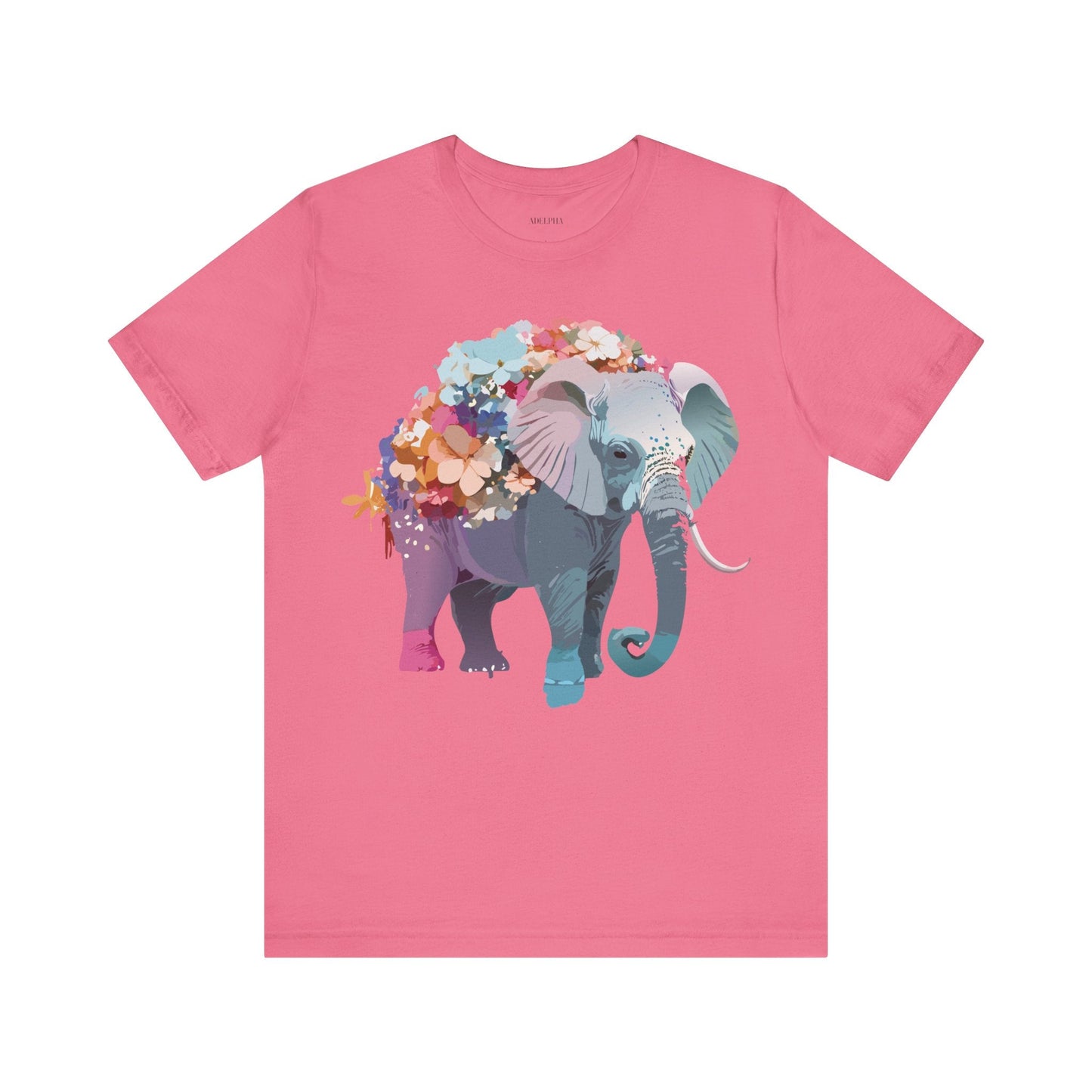 Adelpha Elephant Graphic Tee Unisex Short Sleeve Vintage Inspired Art Design Collection