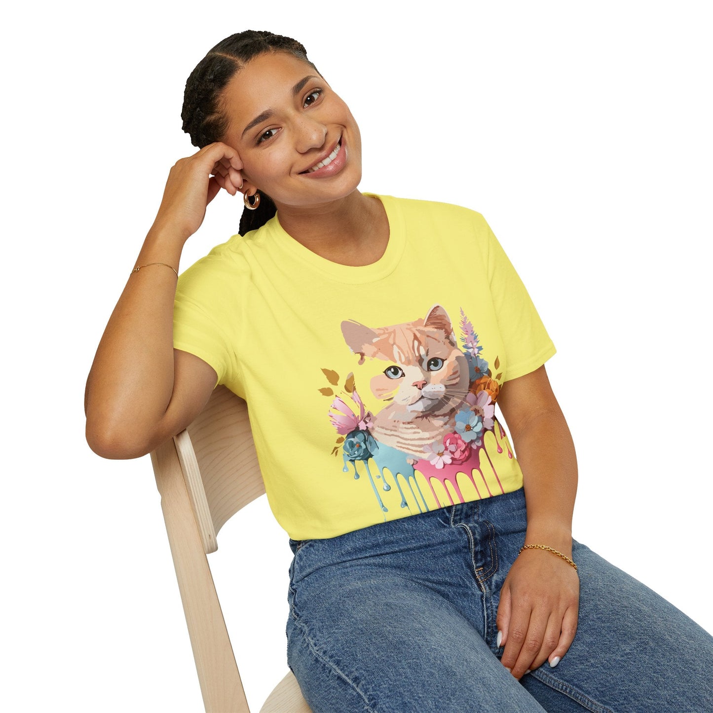 Cat Shirt Unisex Kitten Tee Softstyle Gildan 64000 Cotton Tee