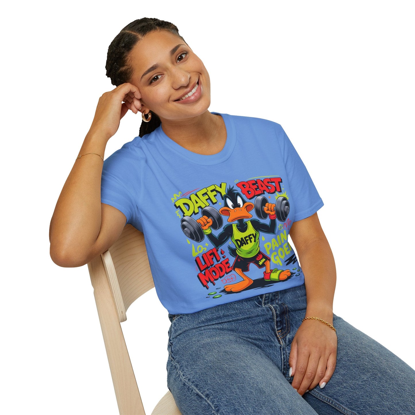 Cartoon T Shirt Funny Animals Print Unisex Animation Tee Gildan Softstyle 64000