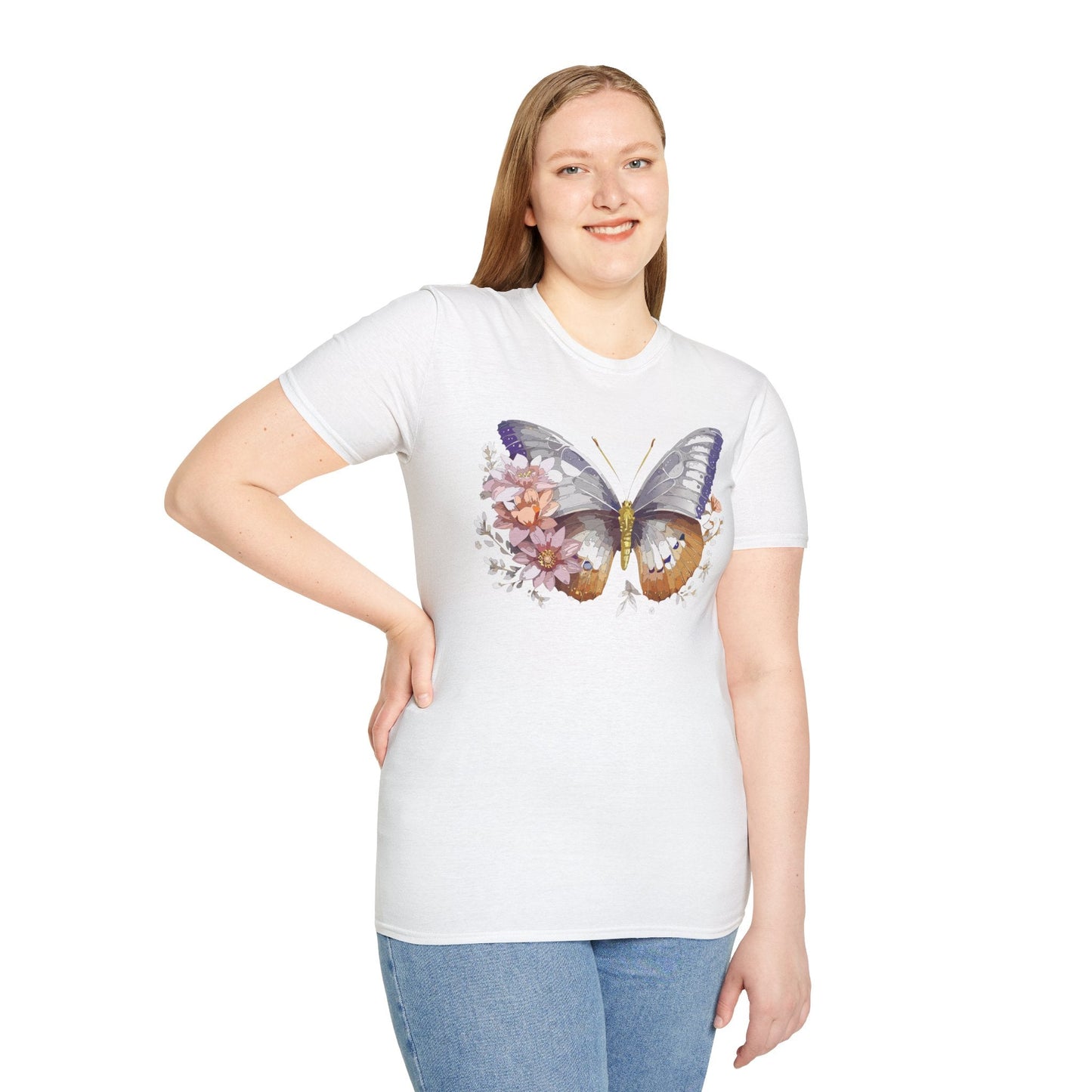 Butterfly Shirt Unisex T Shirt 100 Percent Ring Spun Cotton Gildan Softstyle Tee