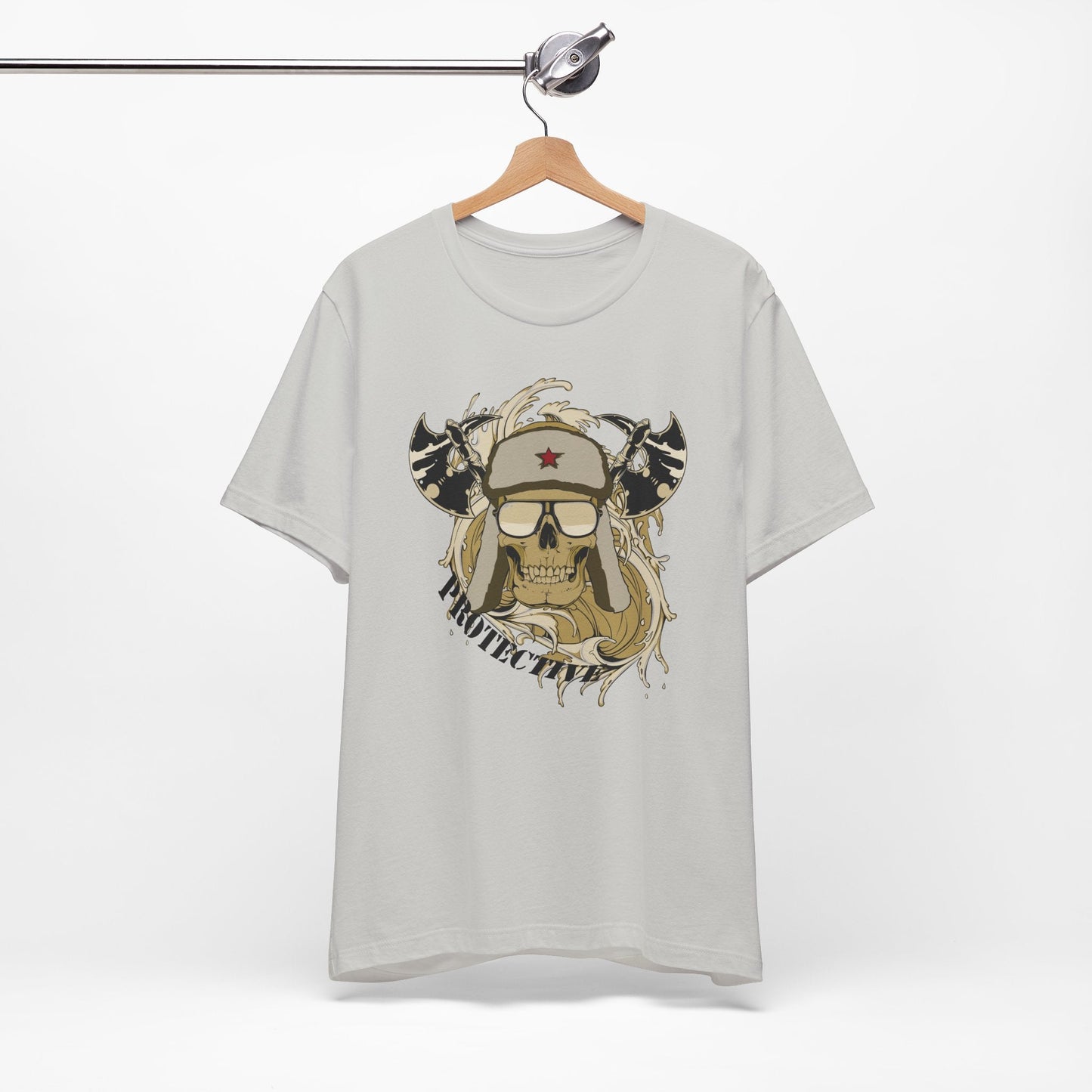 Viking Skull Graphic with Horned Helmet T-Shirt Captain Design Tee Art-41
