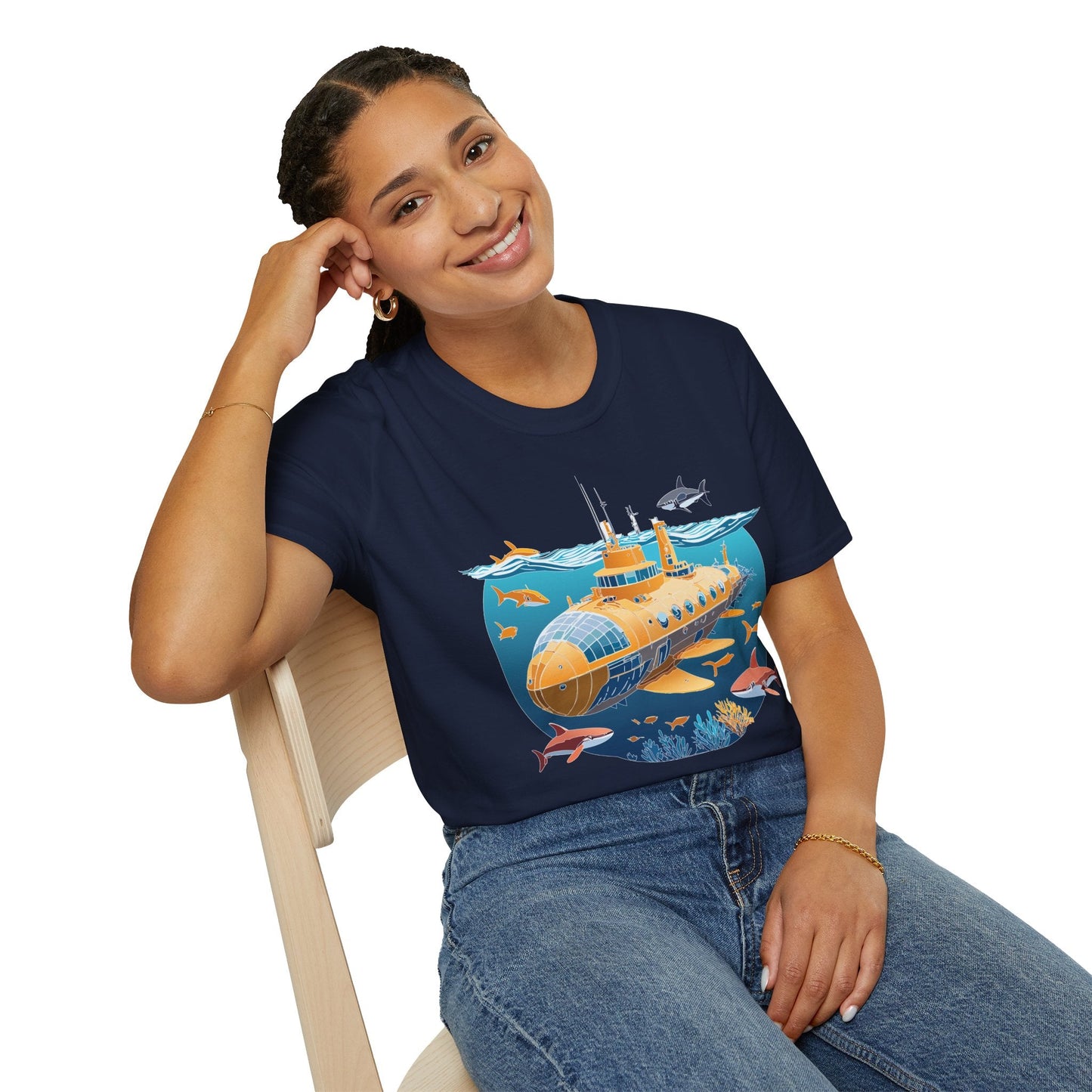 Ocean Graphic Unisex Softstyle Cotton Tee 12