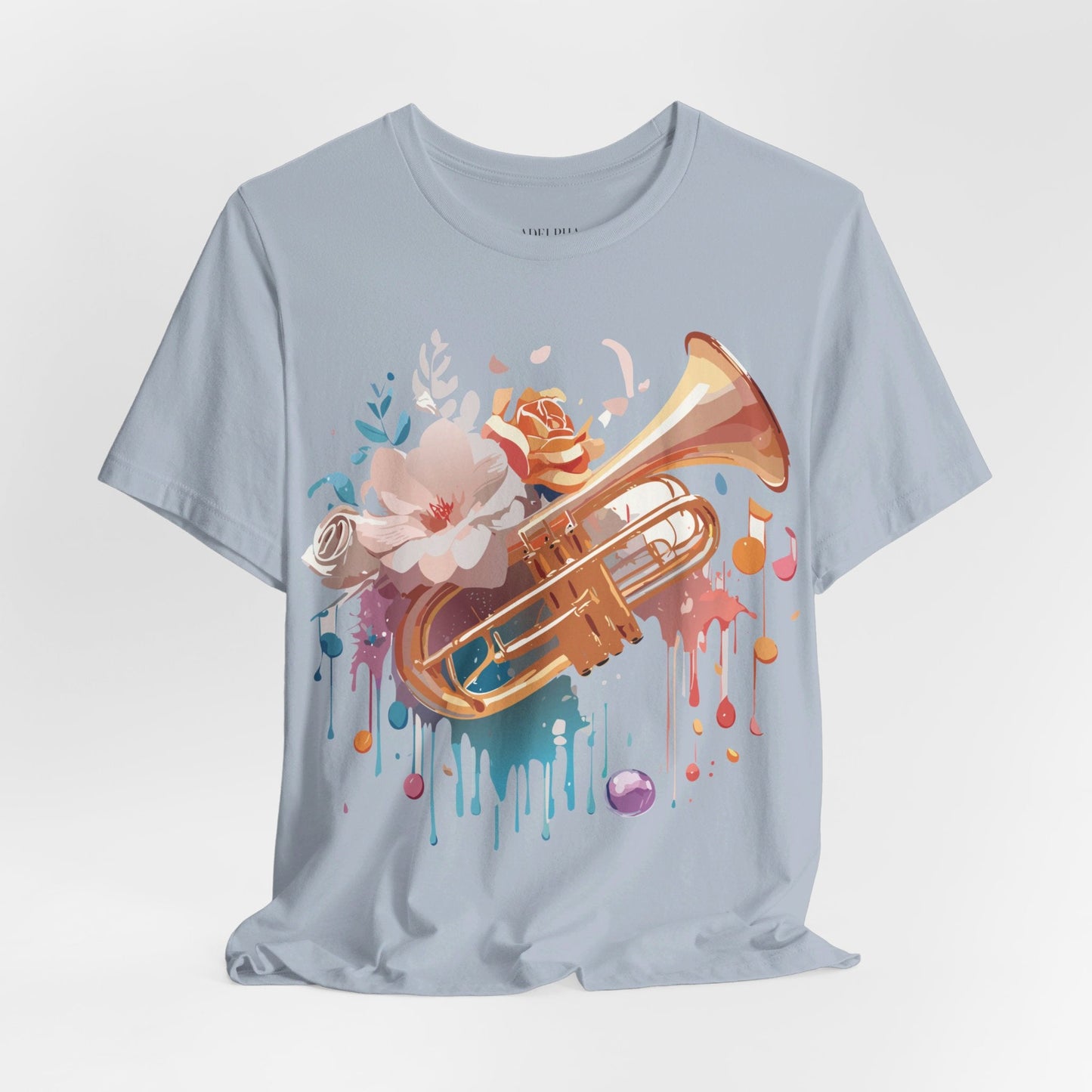 Music Graphic Unisex 100 Cotton Vintage Art with Musical Elements Tee 138