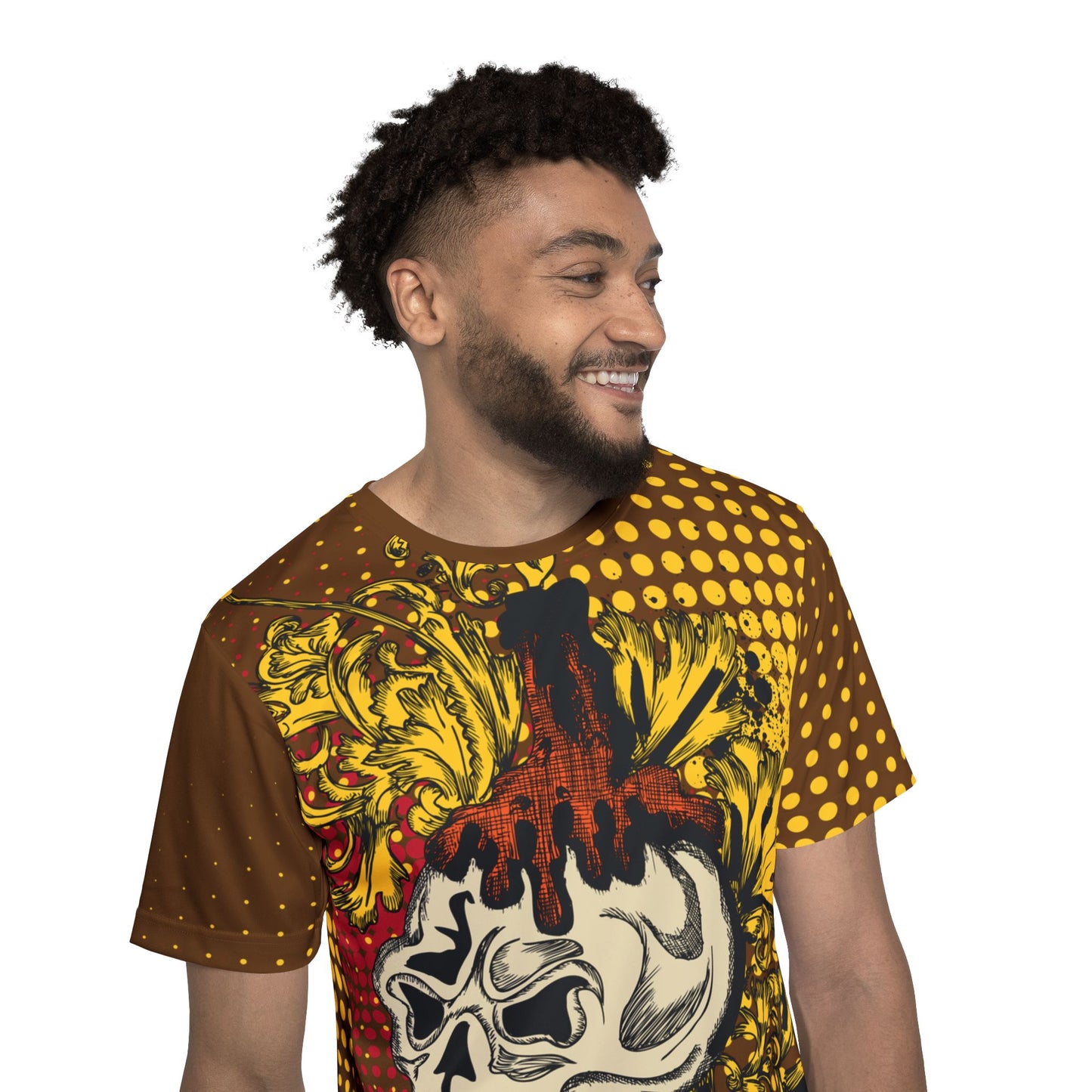 Be16 Fun Graphic T-Shirt, Art Design Poly Shirt, All Over Print Graphic Tee, Funny Print T-Shirt, Funny Cartoon Tee