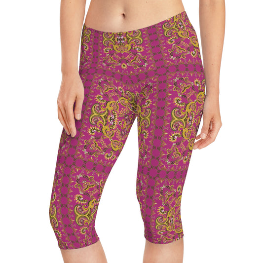 Leggings capri con estampado tradicional