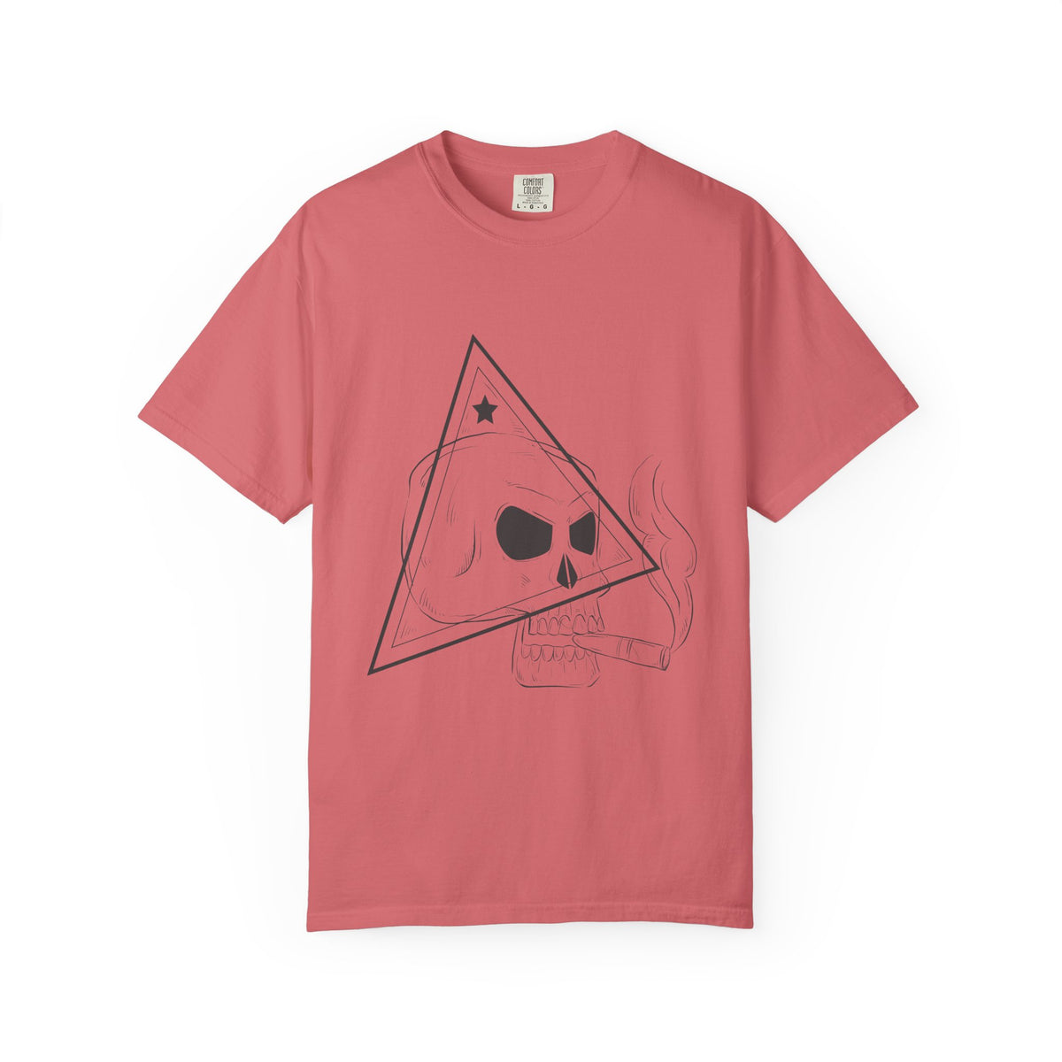 Unisex Cotton Short Sleeve T-Shirt with Skull Graphic Design