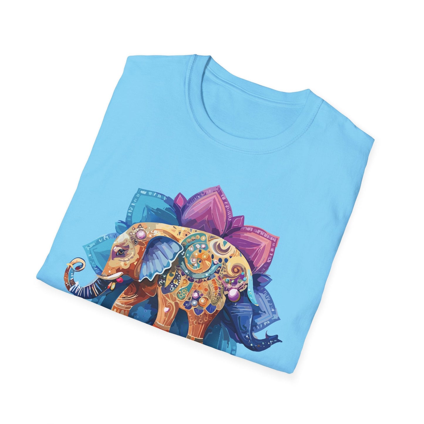 Unisex Elephant T Shirt Softstyle Gildan 64000 Cotton Tee For Animal Lovers And Collectors