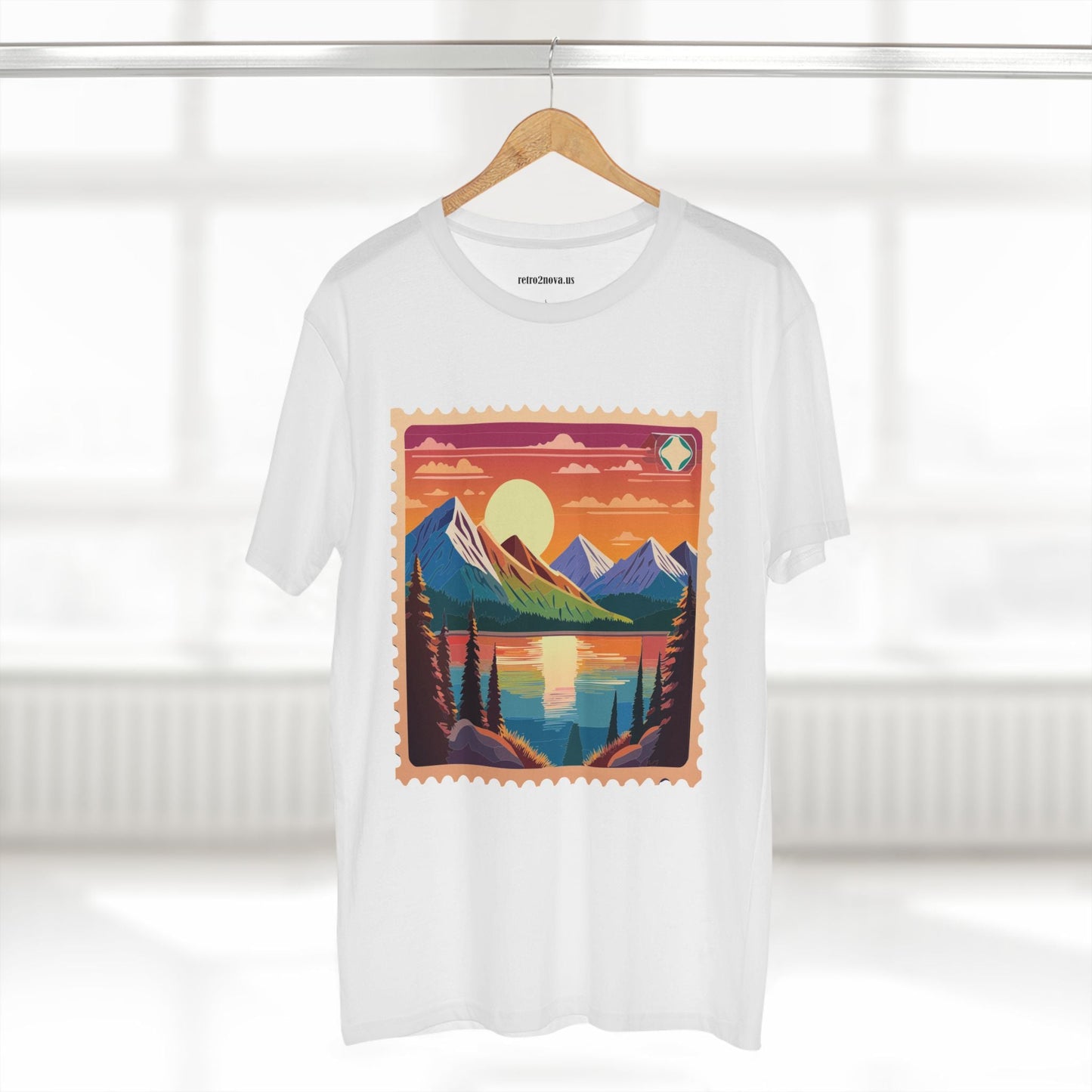 Postage Stamp Shirt Unisex Original Art Design Cotton Tee PS17 Retro2Nova Premium Cotton Staple Tee
