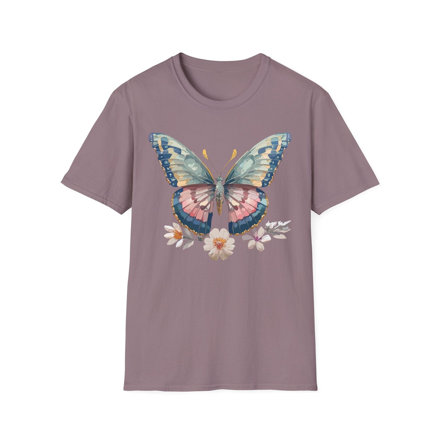 Butterfly Shirt Unisex Monarch Design Gildan Softstyle 64000 Ring Spun Cotton Tee