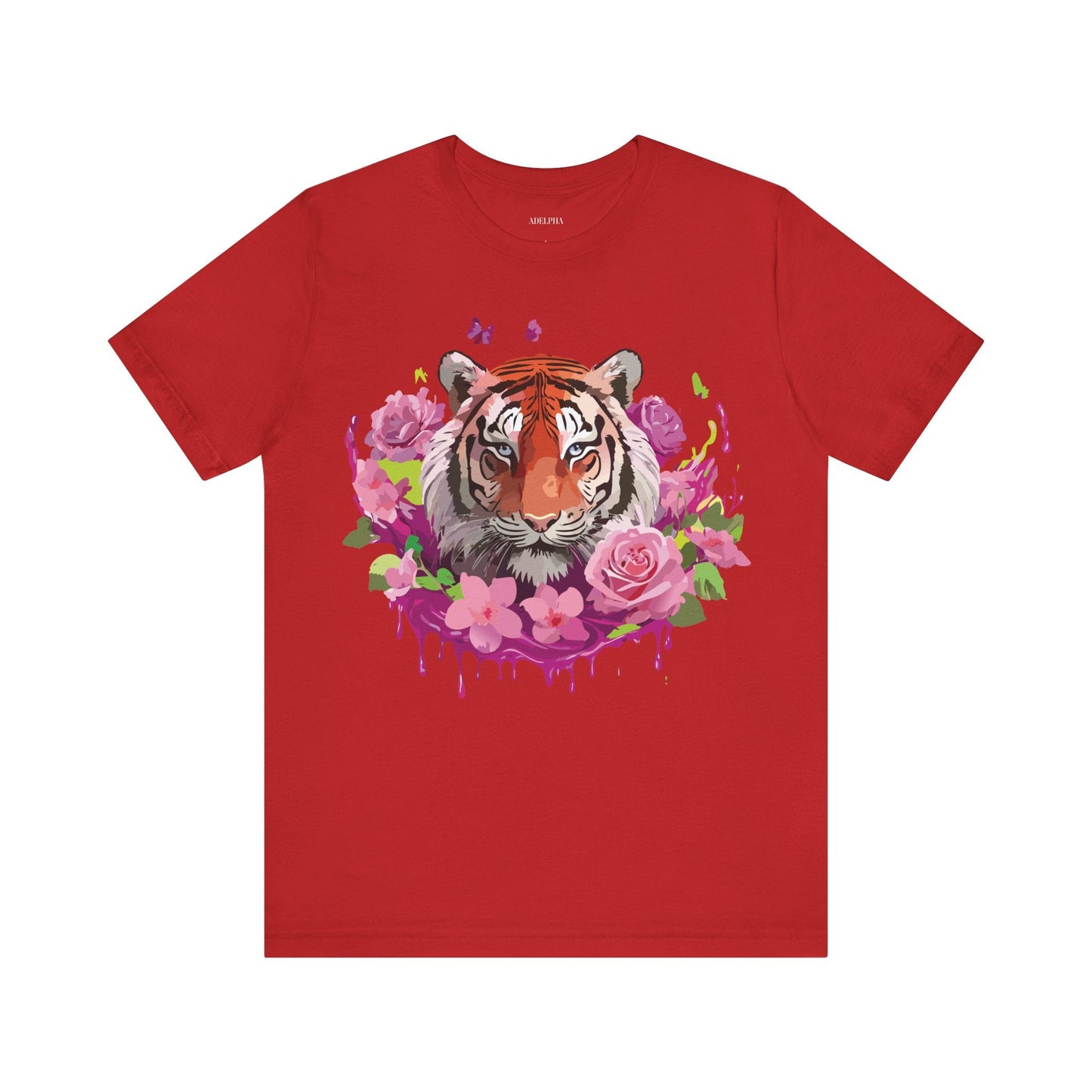 Tiger Graphic Unisex 100 Cotton Vintage Art with Animal Tee 10