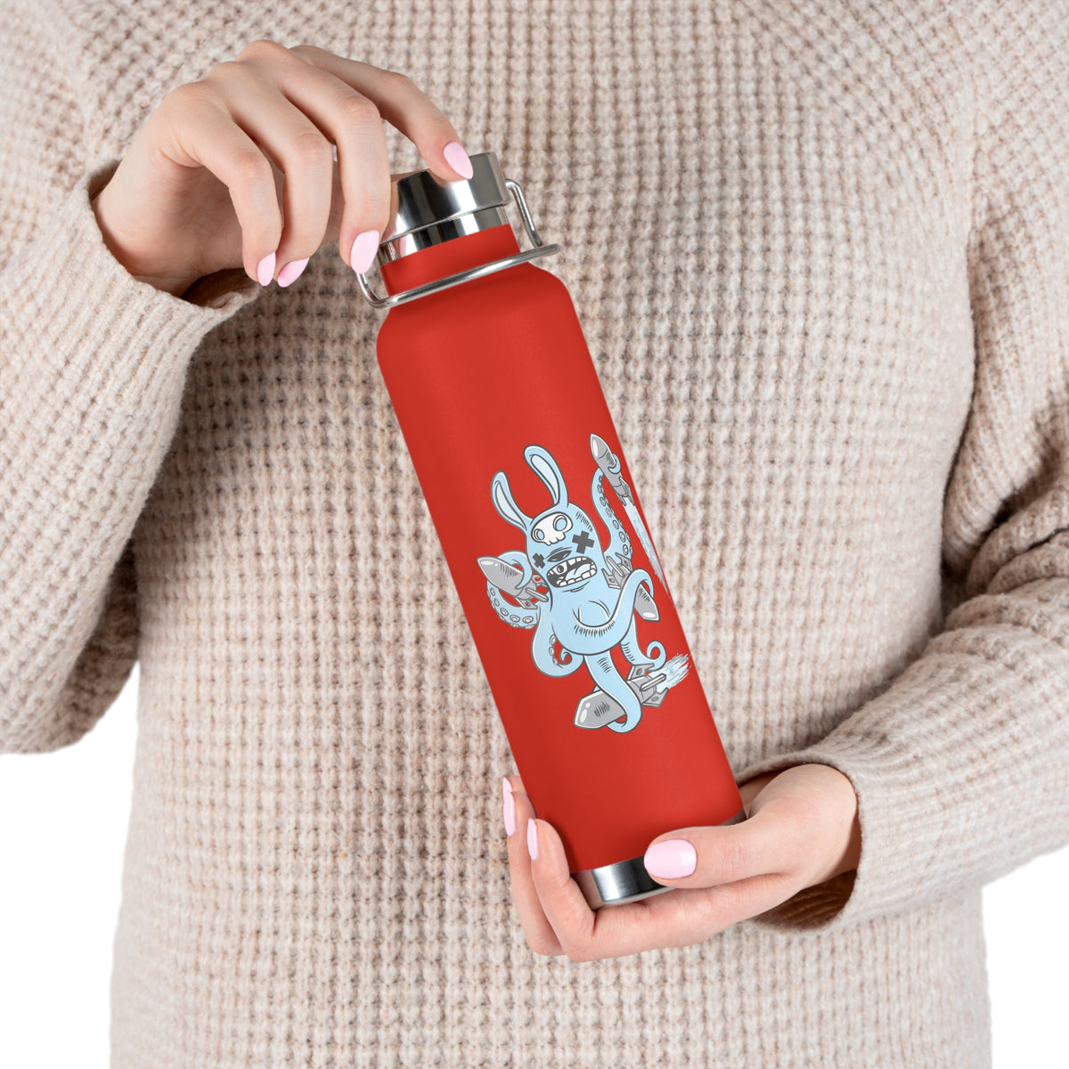 22oz Copper Insulated Water Bottle with Cartoon Design - CV74