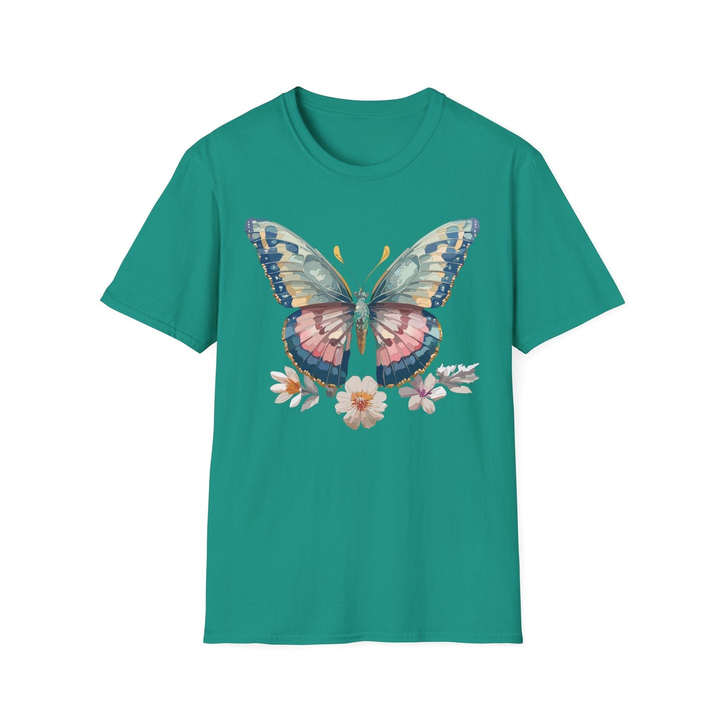 Butterfly Shirt Unisex Monarch Design Gildan Softstyle 64000 Ring Spun Cotton Tee