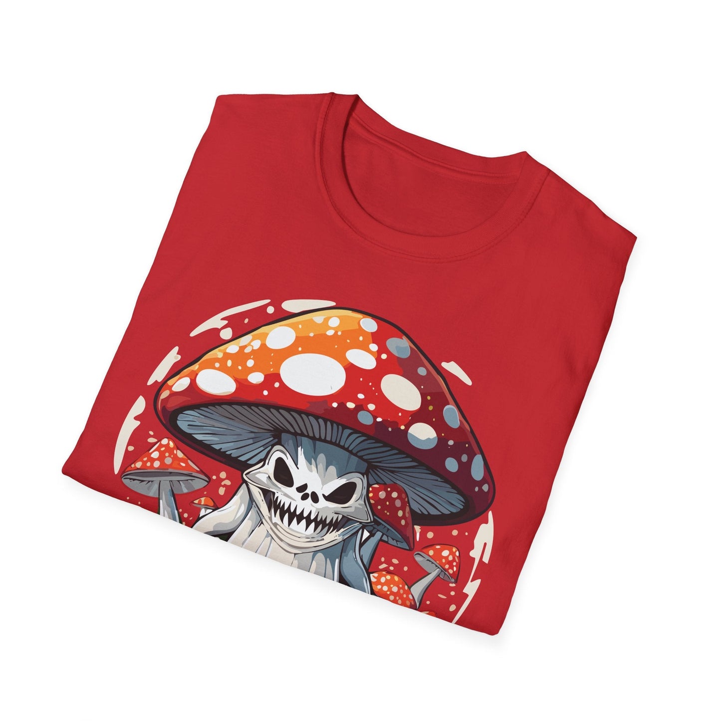 Funny Mashroom Graphic Unisex Softstyle Cotton With Cartoon Illustration Design 12