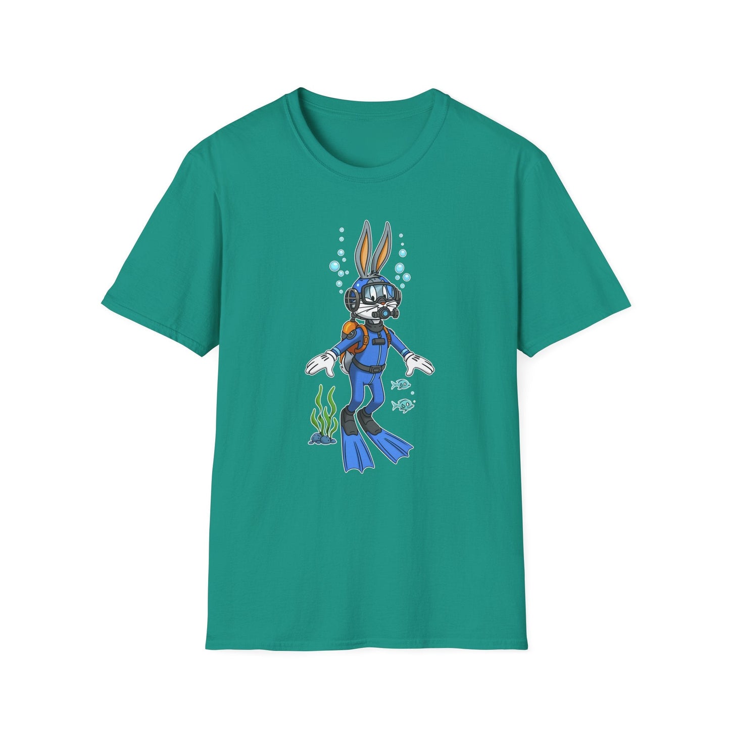 Bugs Bunny T Shirt Unisex Short Sleeve Cartoon Tee Gildan Softstyle 64000 Cotton