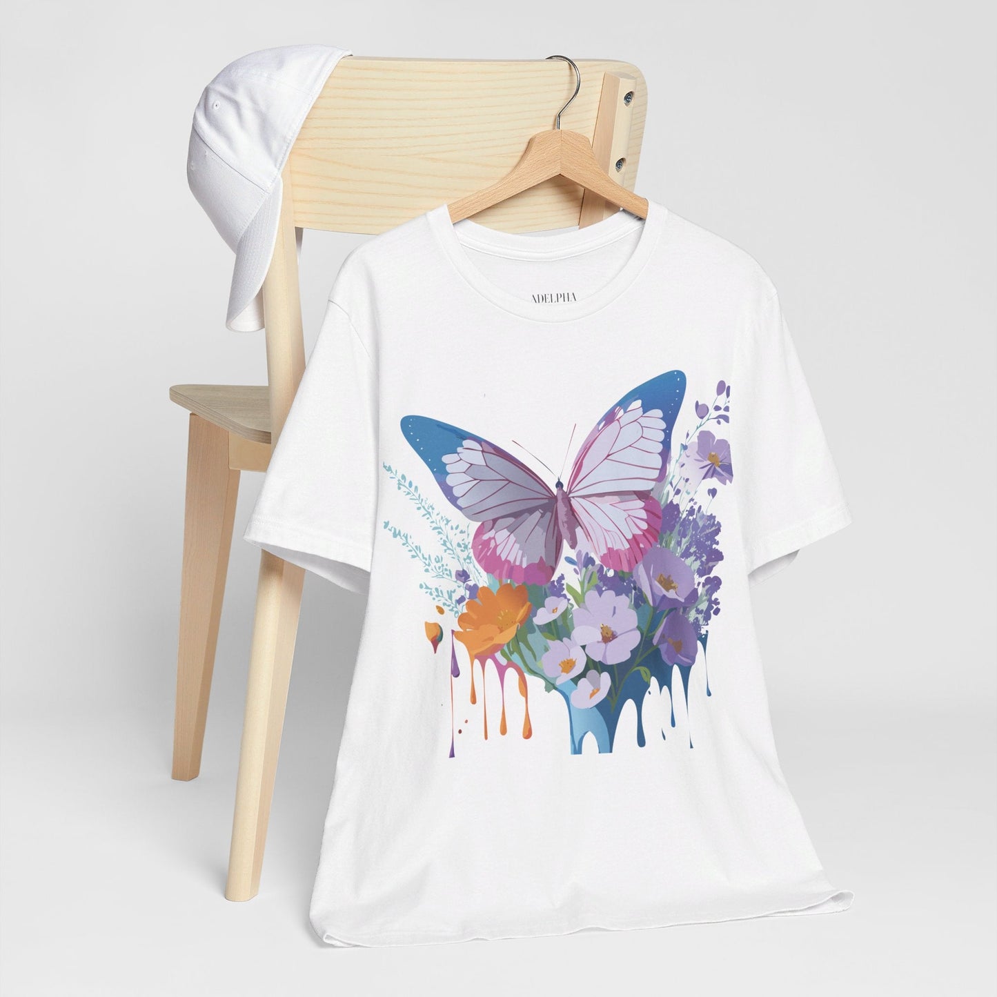 Unisex Butterfly Graphic Tee Adelpha Art Design Vintage Inspired Jersey Tee