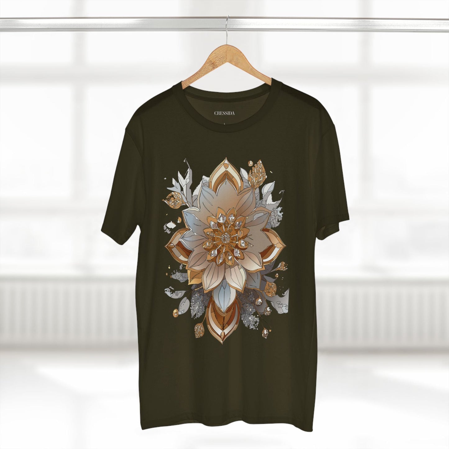 Floral Graphic T-Shirt Unisex 100 Cotton Art Design with Antique Flowers Tee 2