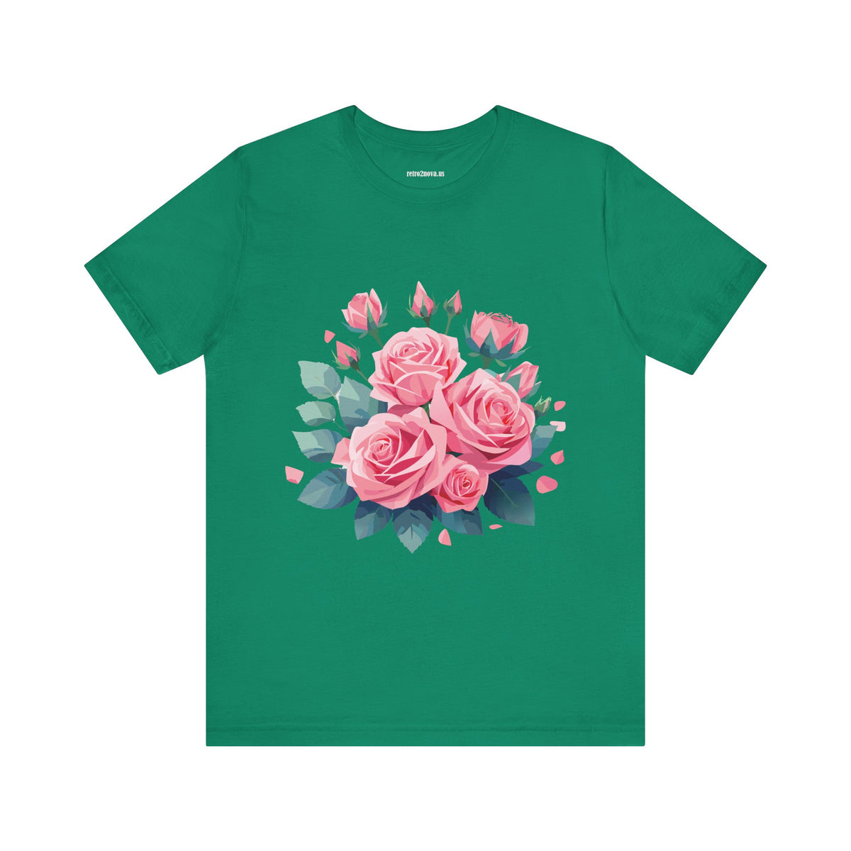 Floral Graphic Unisex Cotton Bella+Canvas Tee with Flowers Design ab104