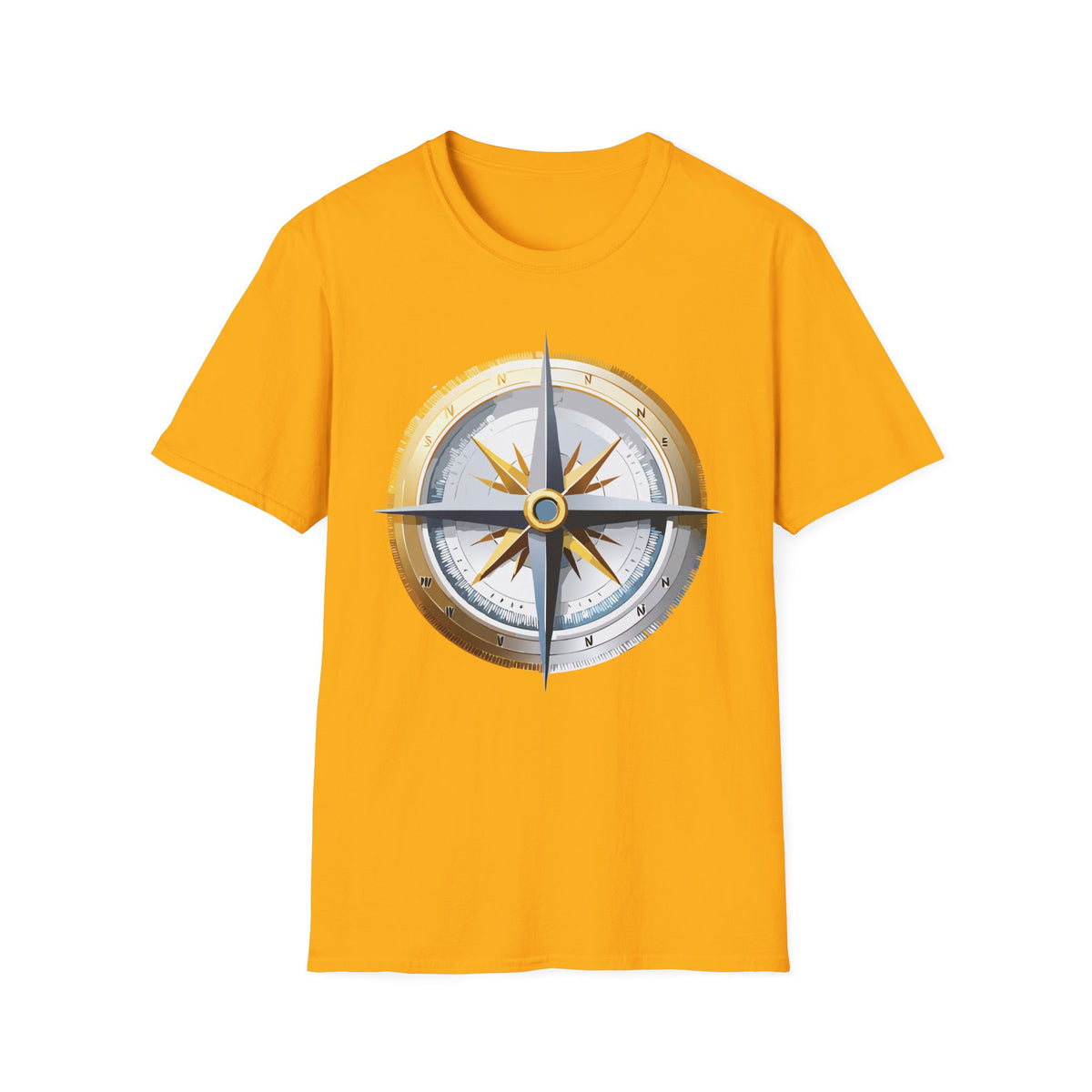 Nautical Compass T-Shirt | Vintage Compass Tee, Explorer Graphic Design Unisex 100 Cotton Gildan T-Shirt