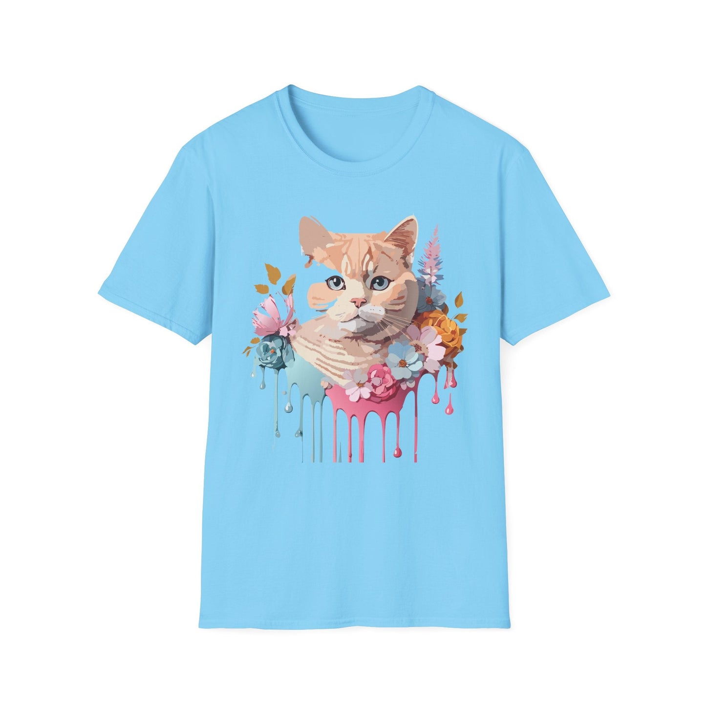 Cat Shirt Unisex Kitten Tee Softstyle Gildan 64000 Cotton Tee