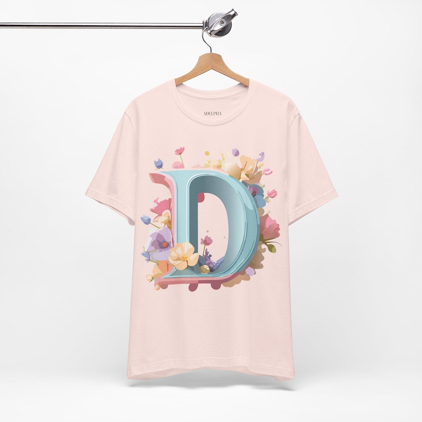 Letter D Graphic T Shirt Unisex Short Sleeve Art Design Tee By Adelpha Vintage Inspired Artwork