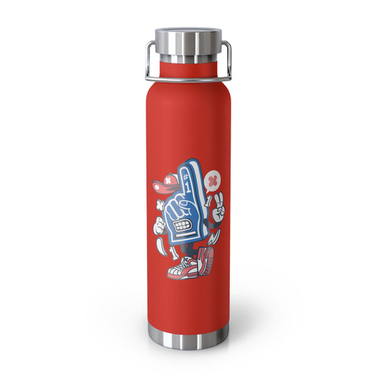 22oz Copper Insulated Water Bottle with Cartoon Design - CV28