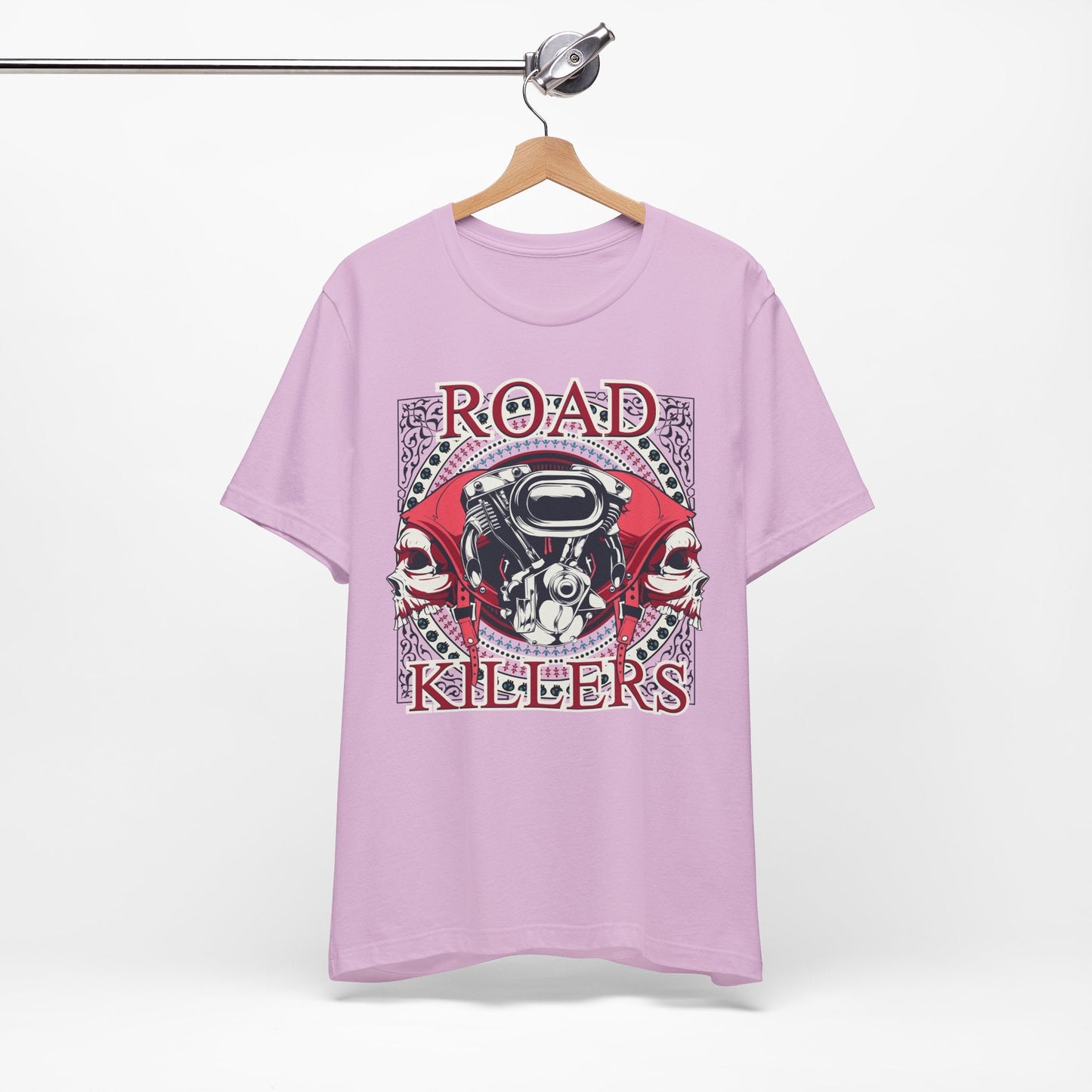Dark Road Motorcycle Helmet Skull Tee Biker graphic t-shirt G-1