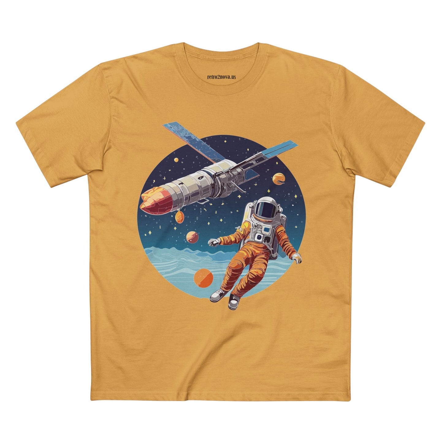 Cosmos Astronaut Shirt Unisex Premium Cotton Art Tee CS 5 Retro2Nova Collection Soft Comfort
