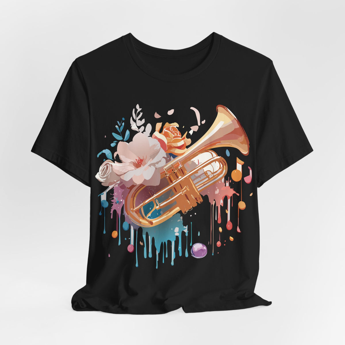 Music Graphic Unisex Cotton Bella+Canvas Tee with Art Design m120