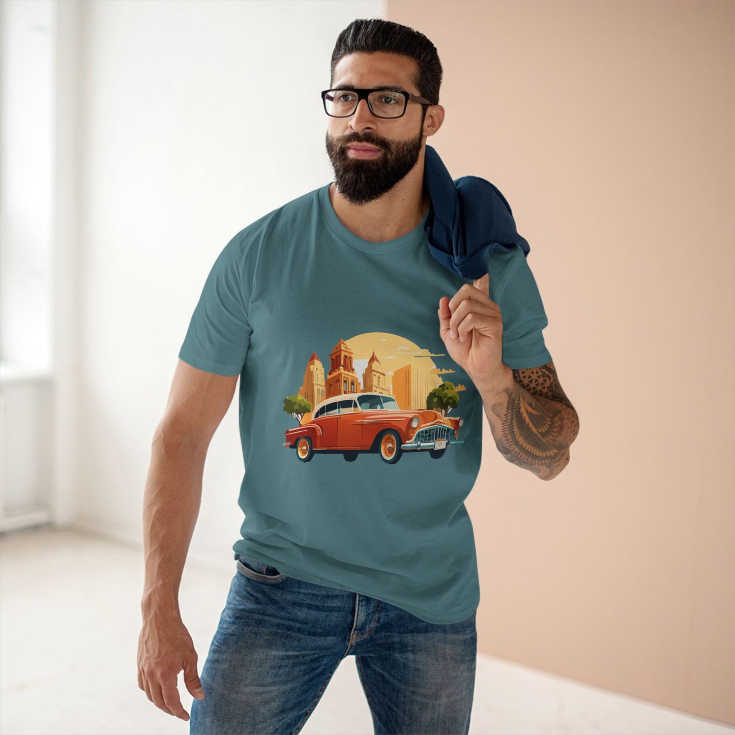 Retro Car Shirts Vintage Car Shirts RC21 Unisex Premium Cotton Tee With Original Art