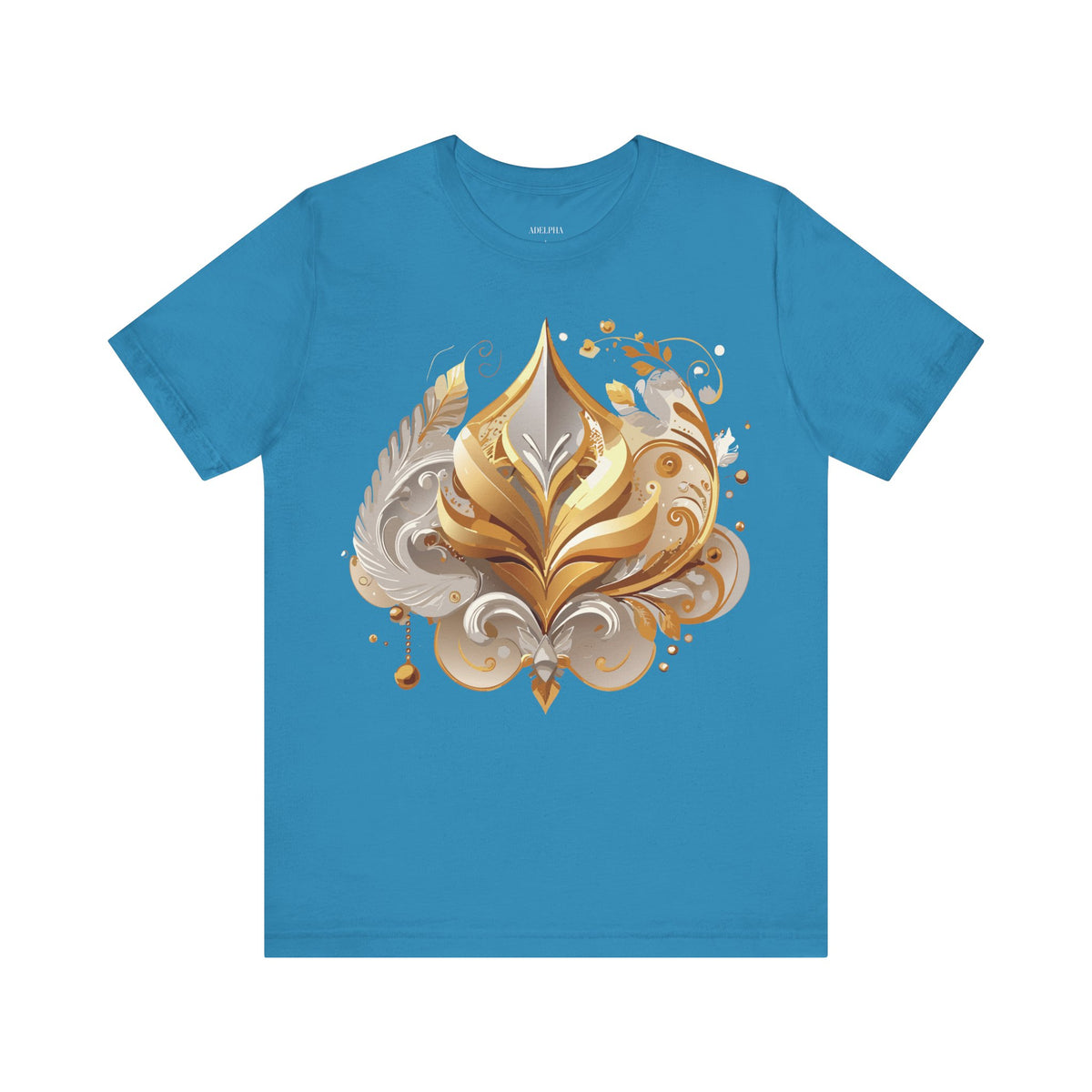 Jewelry Graphic Unisex Cotton Bella+Canvas Tee with Gemstones Art Design m50