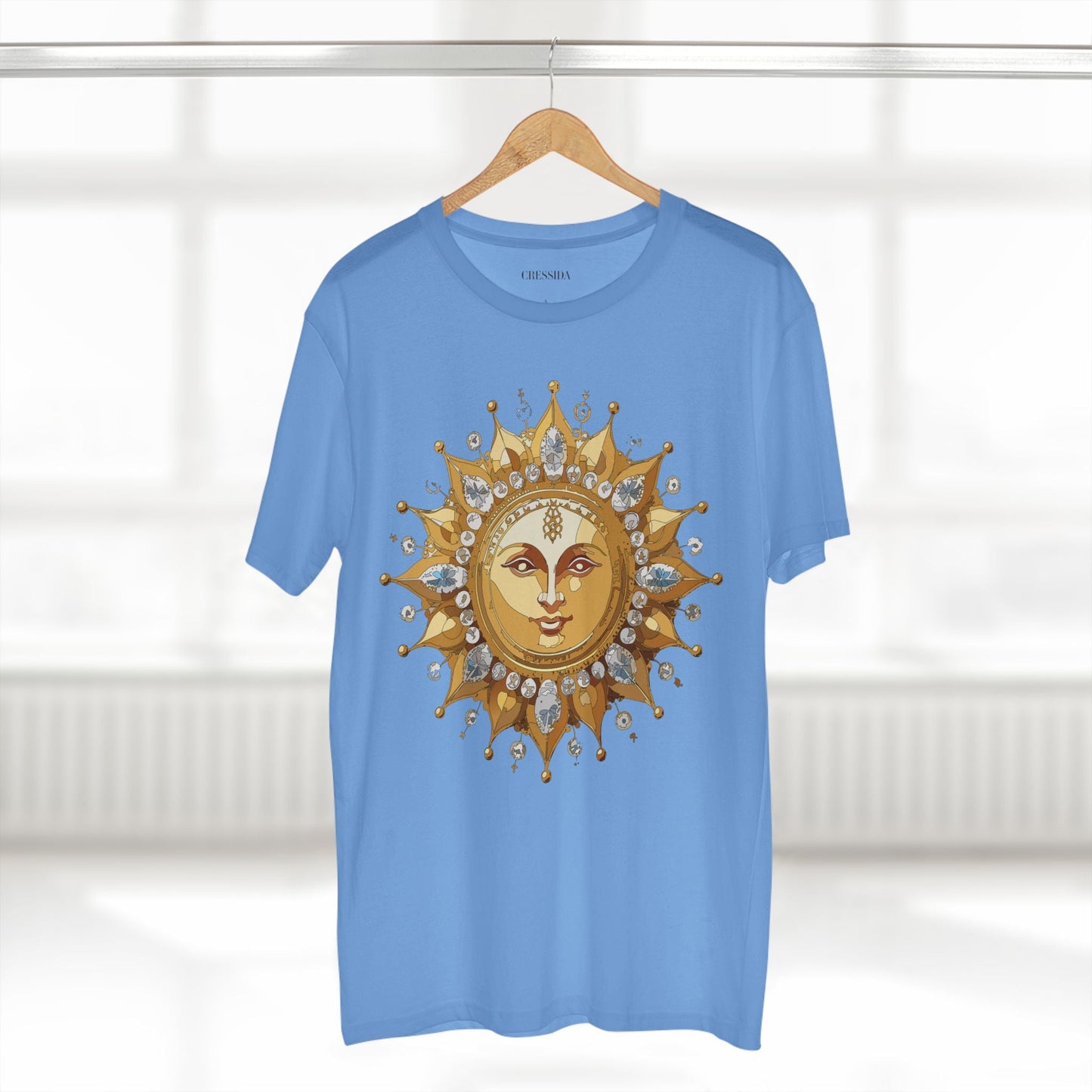 Gold Sun Graphic Unisex 100 Cotton T-Shirt with Golden Art Design 7