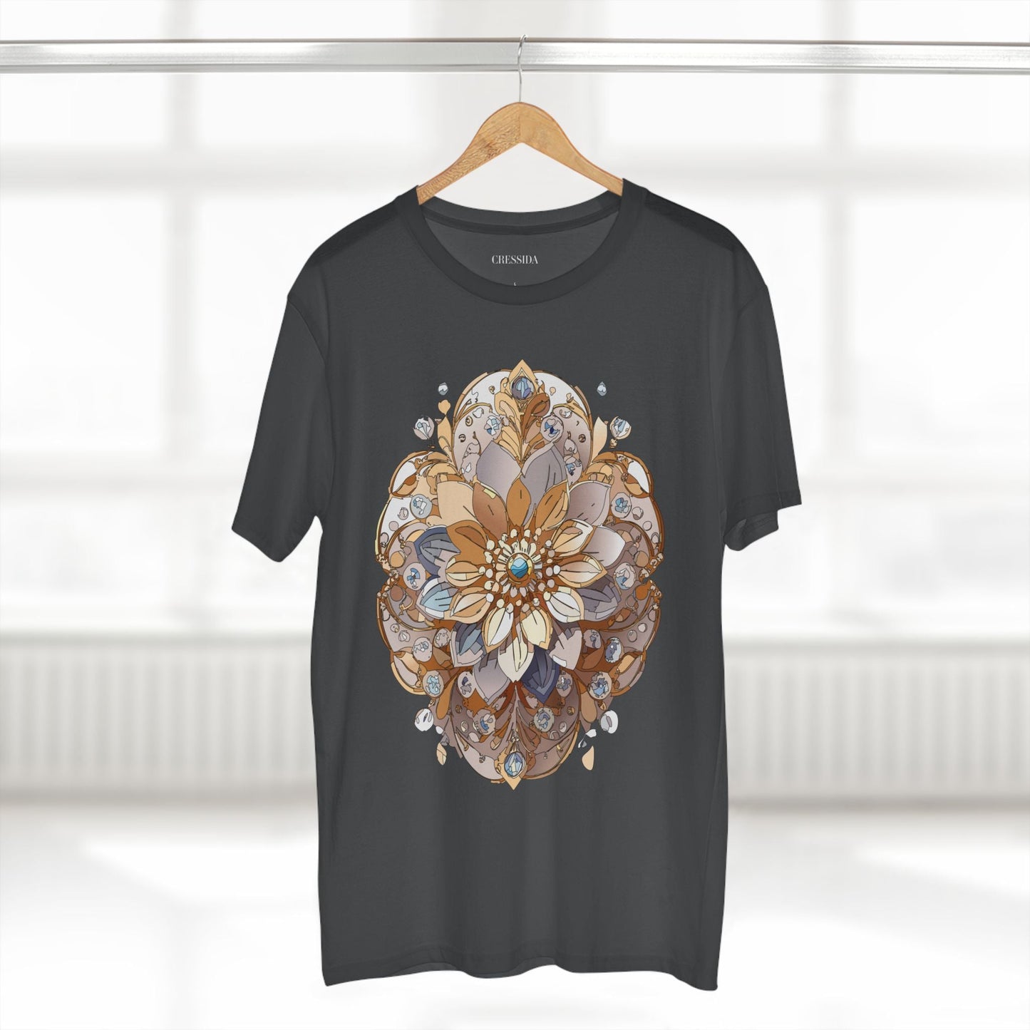 Floral Graphic T-Shirt Unisex 100 Cotton Art Design with Antique Flowers Tee 10