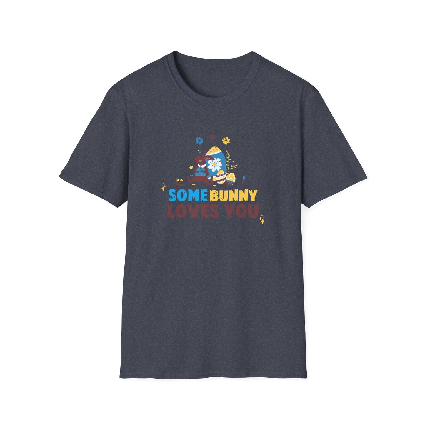 Easter Bunny T Shirt Unisex Gildan Softstyle 64000 Art Design With Easter Prints