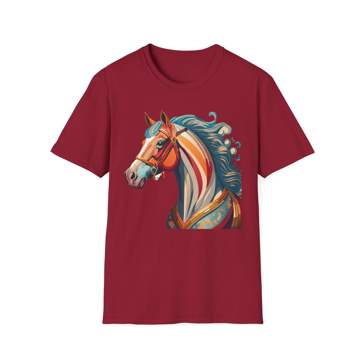 Colorful Abstract Horse T-Shirt | Artistic Stallion Tee