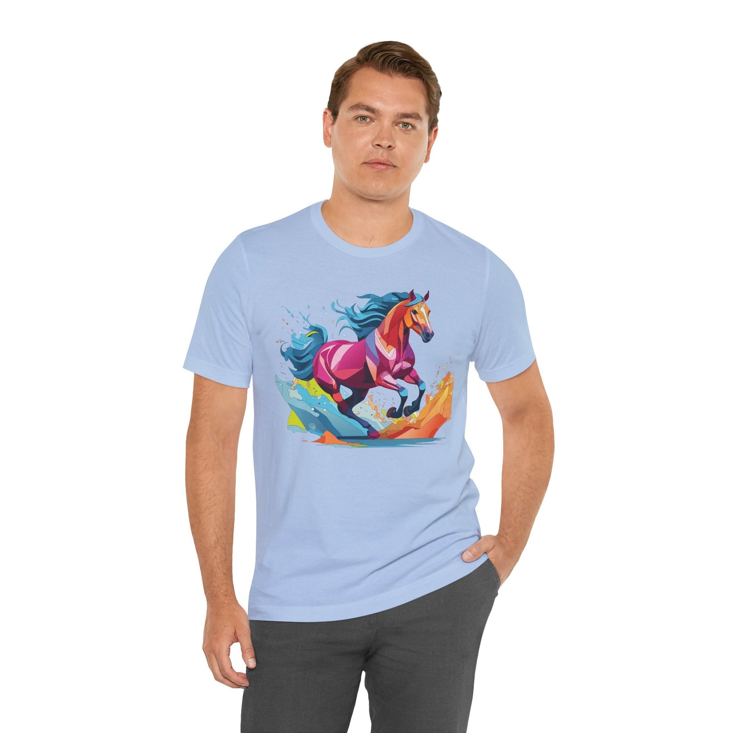 Unisex Animal Tee Shirt With Wild Animals Art Design Short Sleeve Casual Wear Everyday