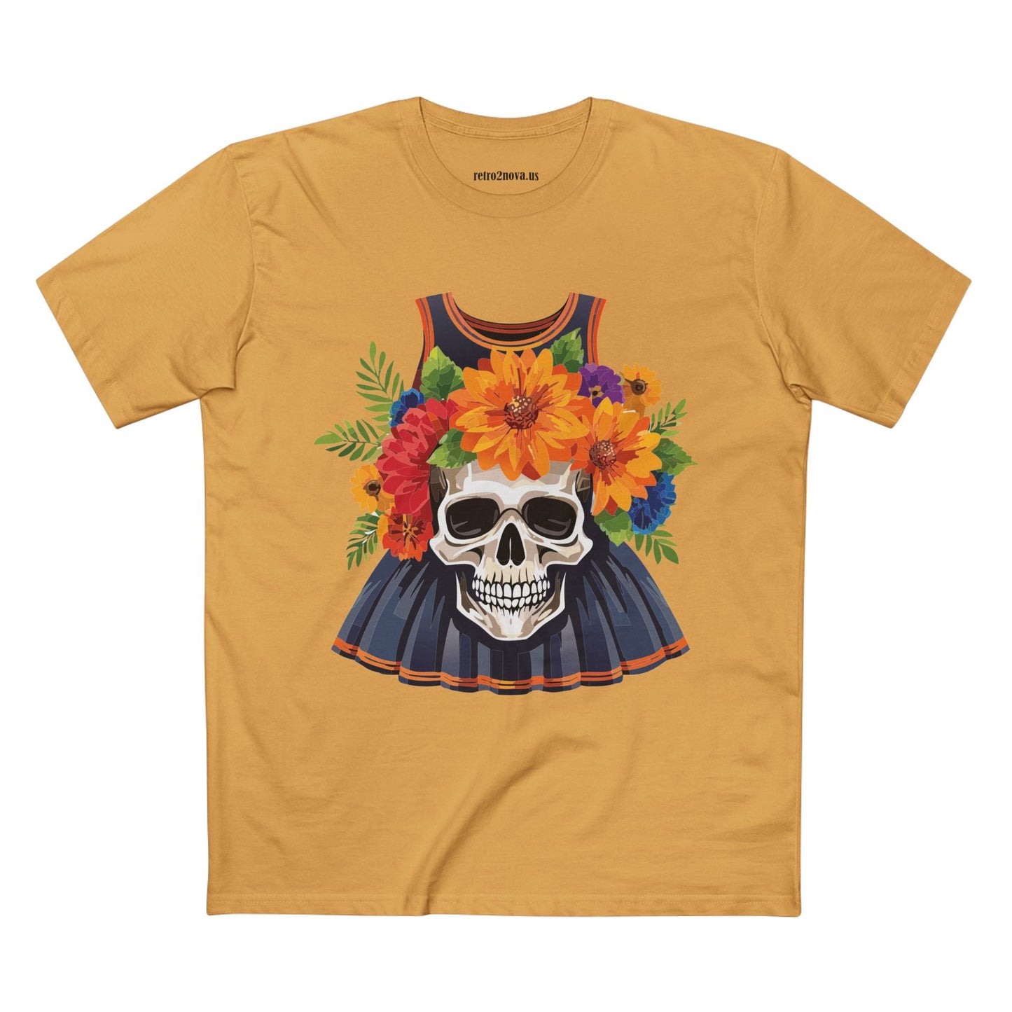 Skull Skeleton Shirt Unisex Premium Cotton Art Tee Original Design By Retro2Nova SS14