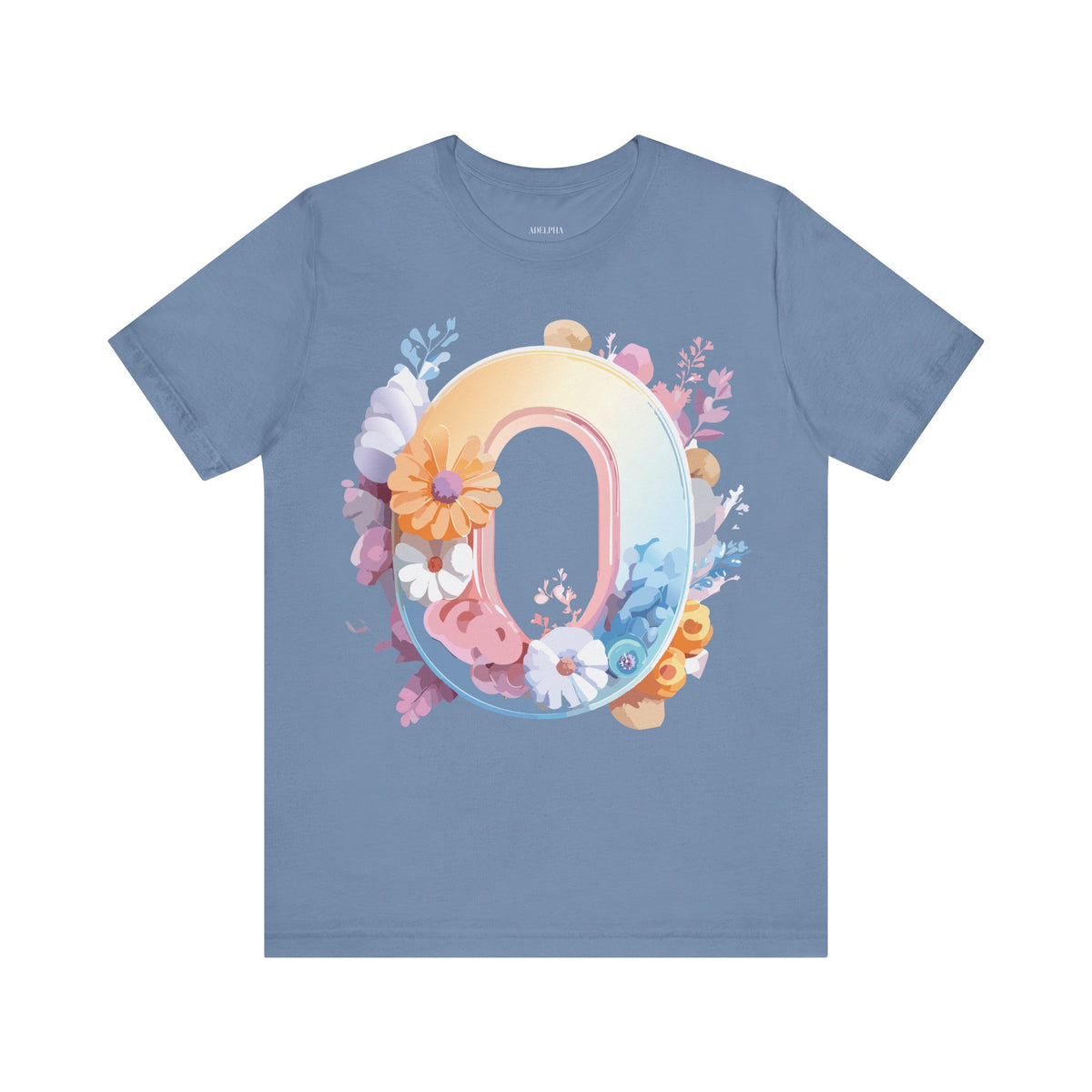 Letter O Graphic Unisex Cotton Bella+Canvas Tee with Art Letter Design
