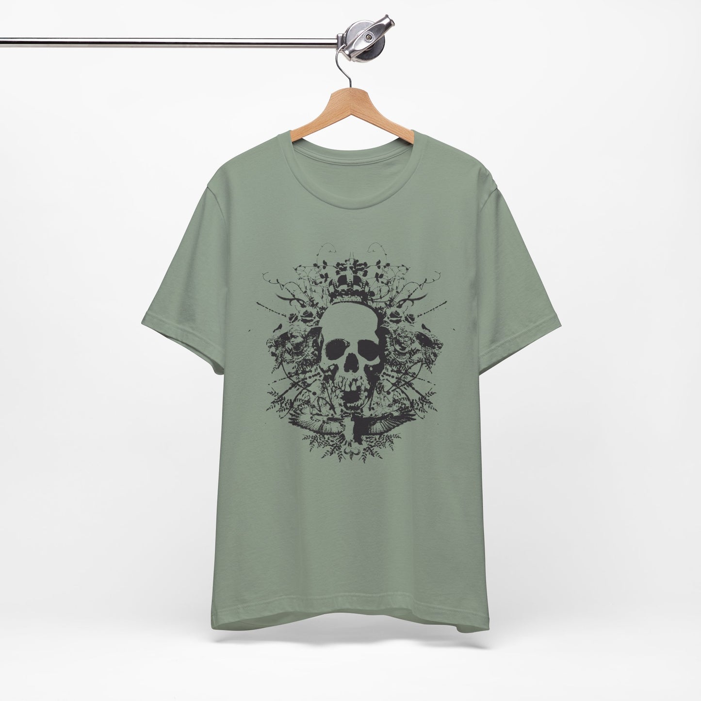 Dark Skull Graphic Design Tee, Skull Shirt, Vintage Tees, Art Design T-Shirt, Vintage Graphic Tee, Art Shirts with Skulls