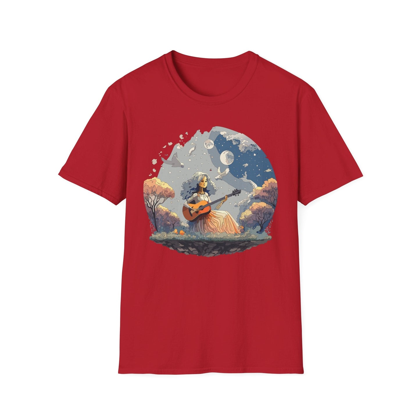 Womens Graphic T Shirt Art Design Tee Unisex Softstyle Cotton Shirt Everyday Comfort Durable Wear