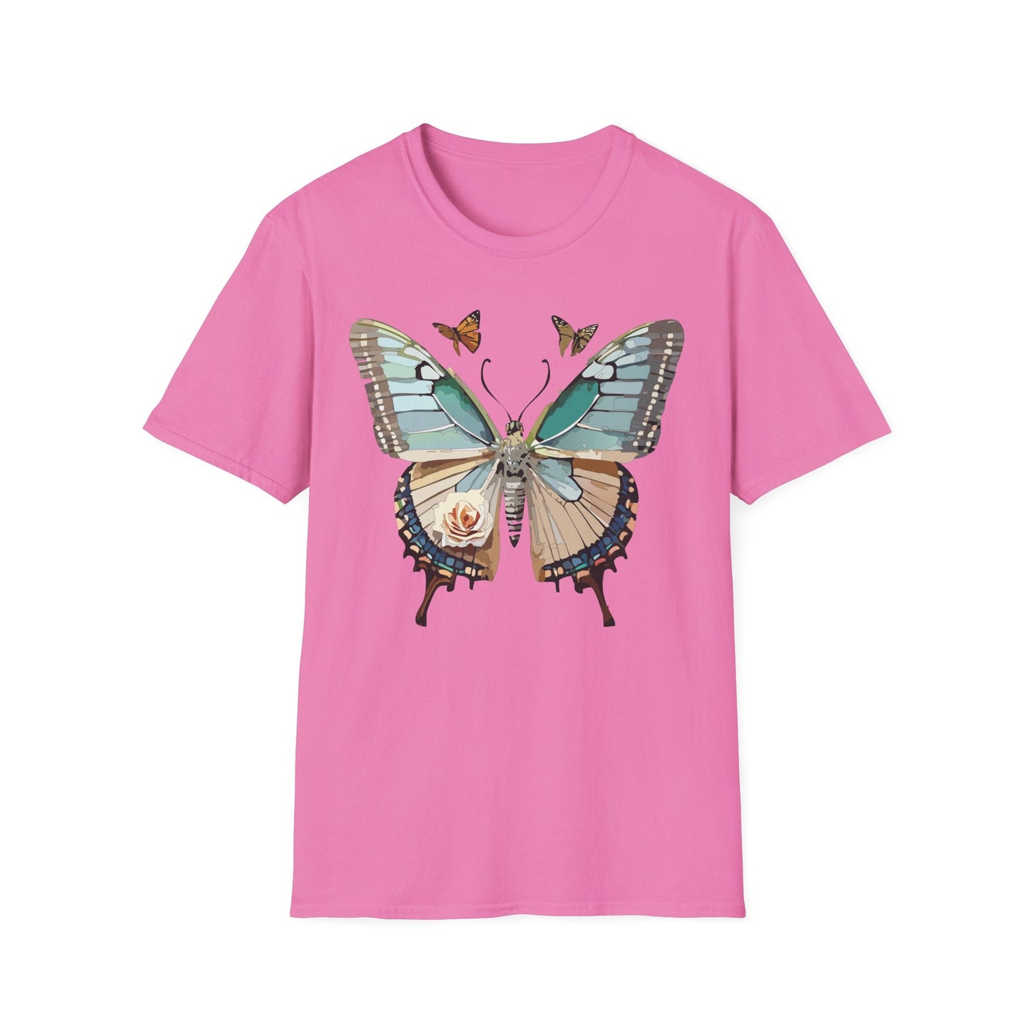 Butterfly Shirt Unisex T Shirt Monarch Print Softstyle Premium Gildan 64000 Cotton Tee