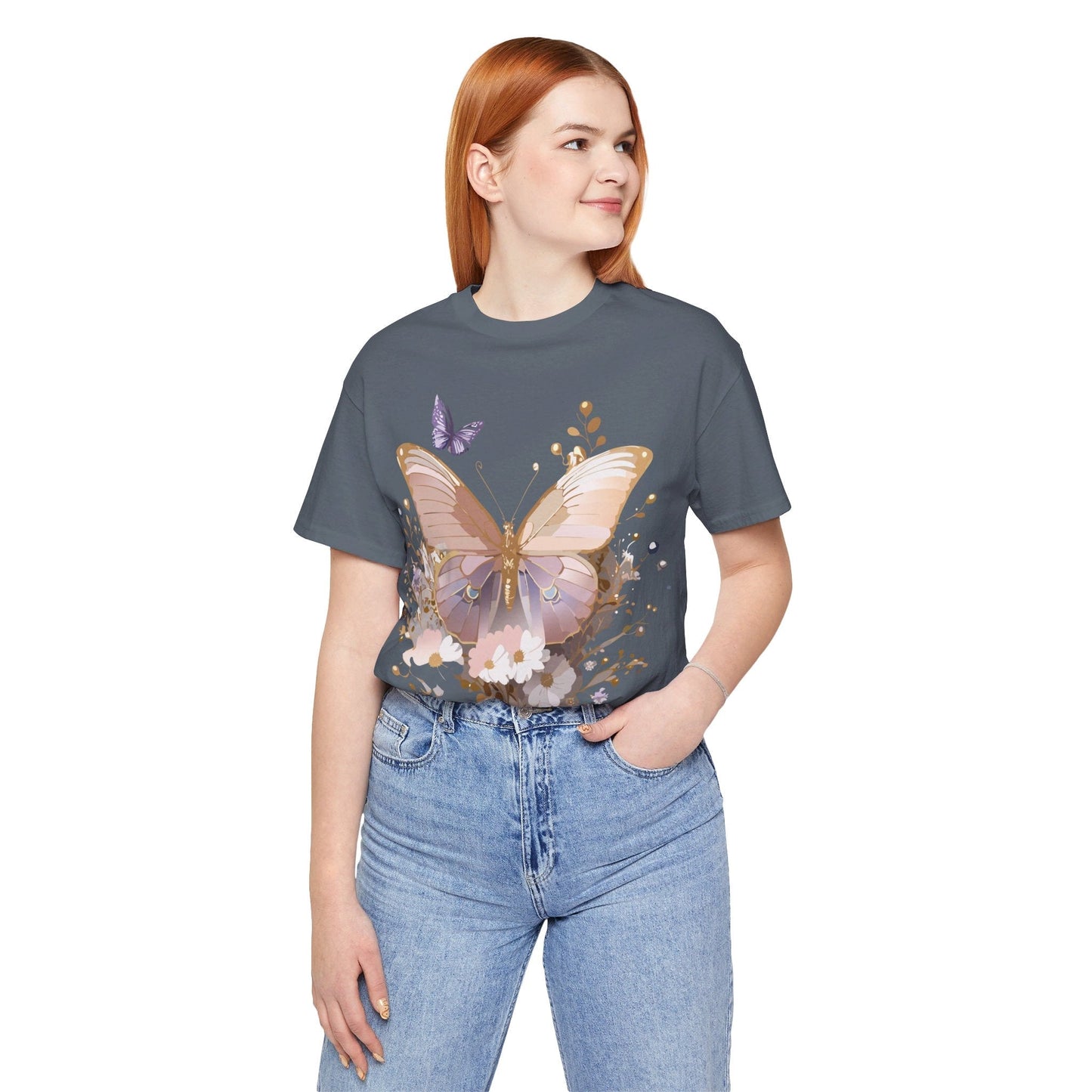 Butterfly Graphic Tee From Adelpha Unisex Short Sleeve Vintage Artwork