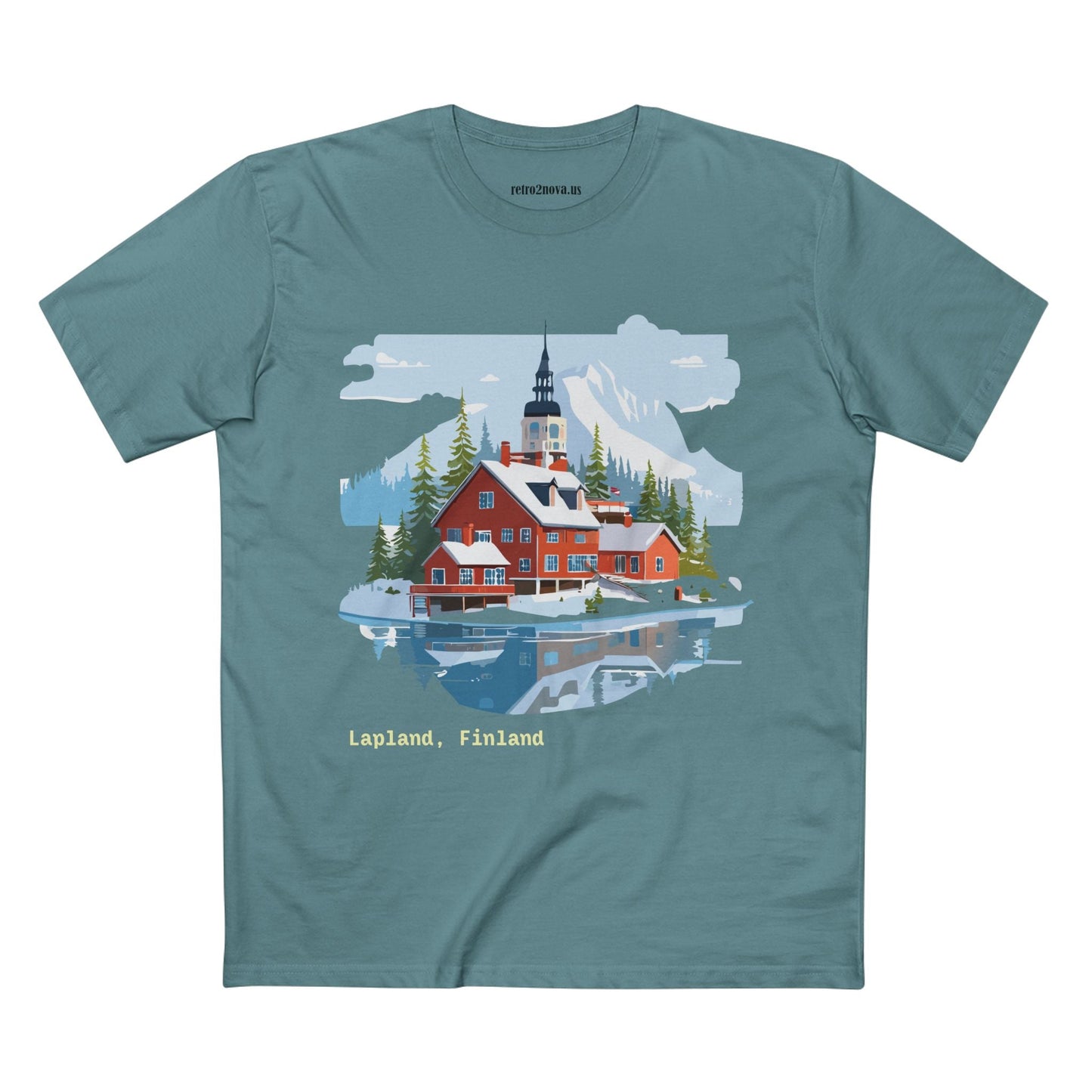 Lapland Travel Shirt Unisex Premium Cotton Tee With Original Art Design TT4 Retro2Nova