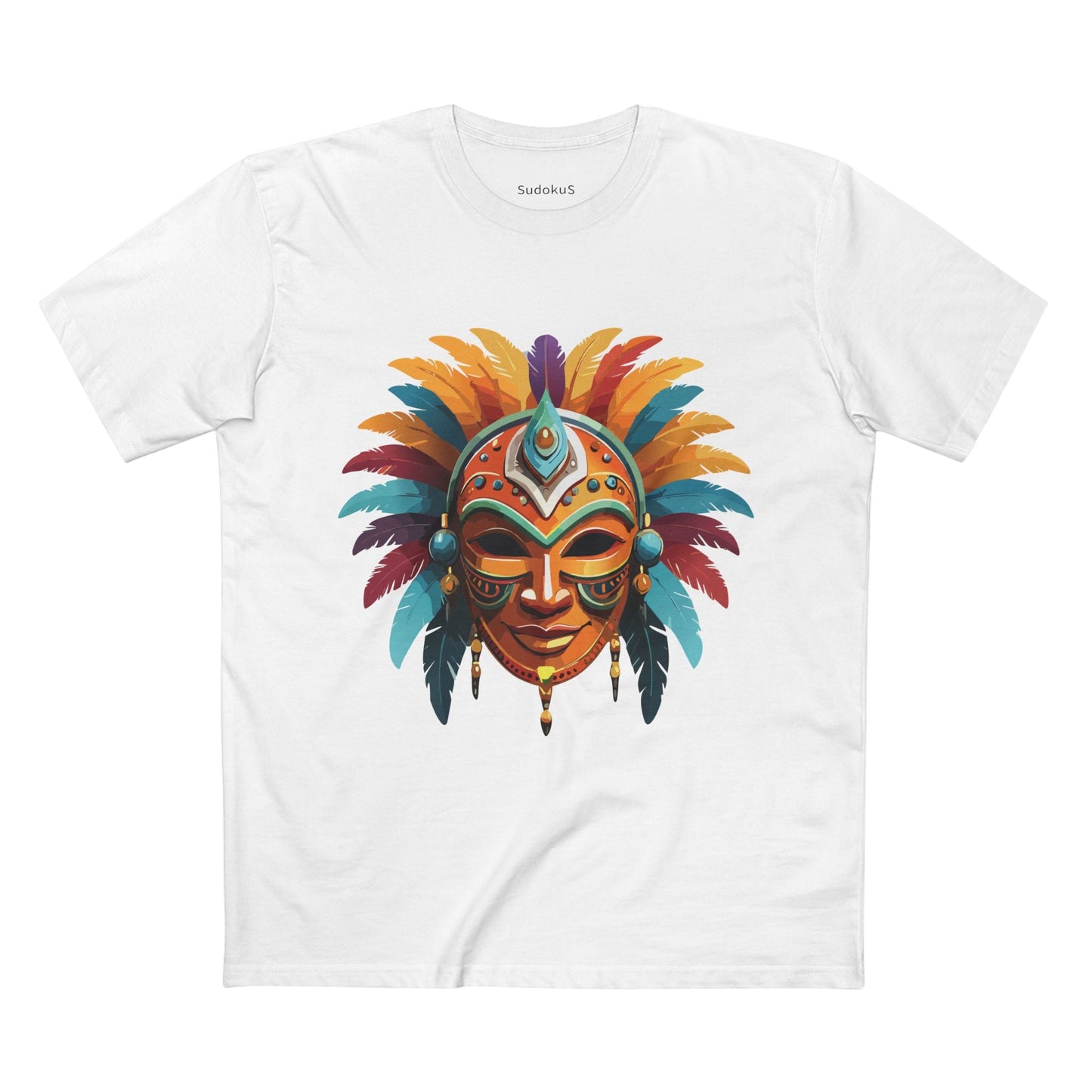 Mask Graphic Unisex 100 Cotton Staple Tee 4