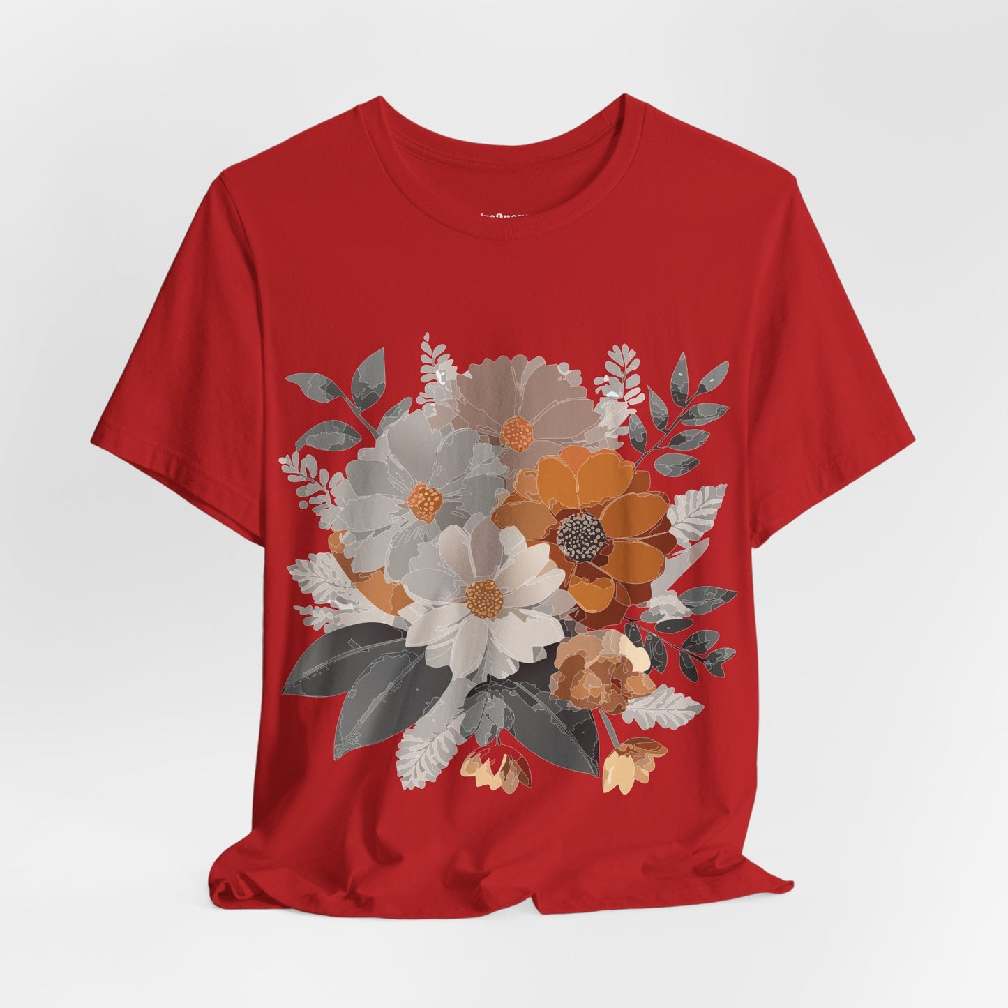 Flowers Shirt Floral Shirt Unisex Tee Lightweight Jersey Short Sleeve Floral Print Free Shipping