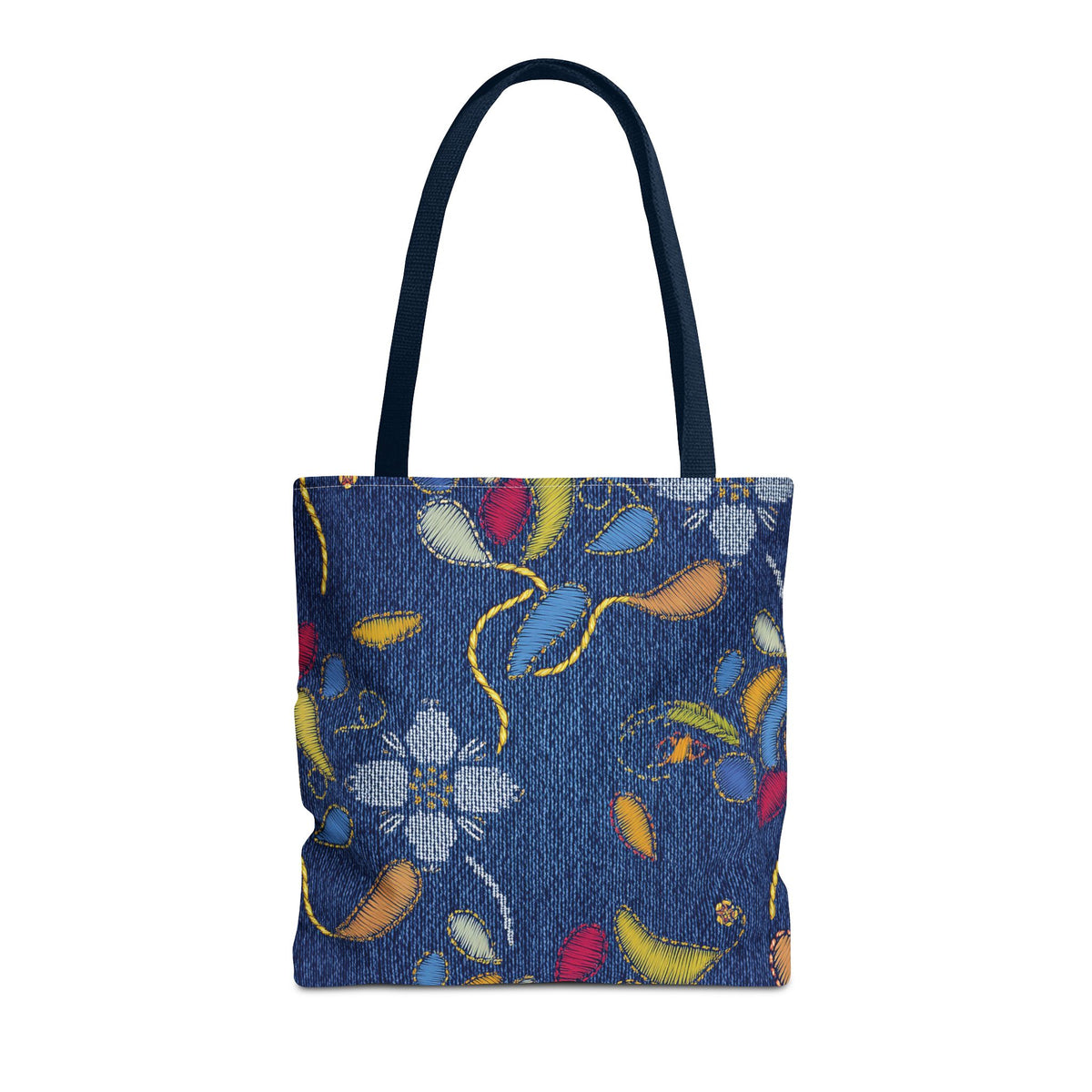 Denim Fabric Imitation Print Unisex Canvas Bag Poly Spun 3 Sizes Tote Bag 155