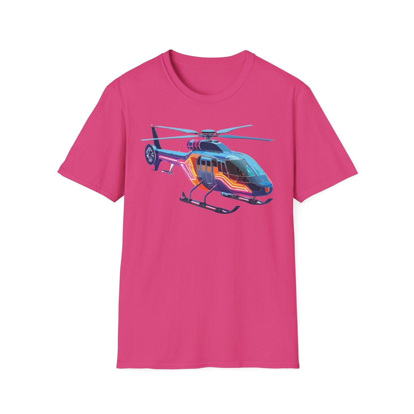 Chopper Helicopter T Shirt Unisex Softstyle 100 Percent Ring Spun Cotton Premium Tee