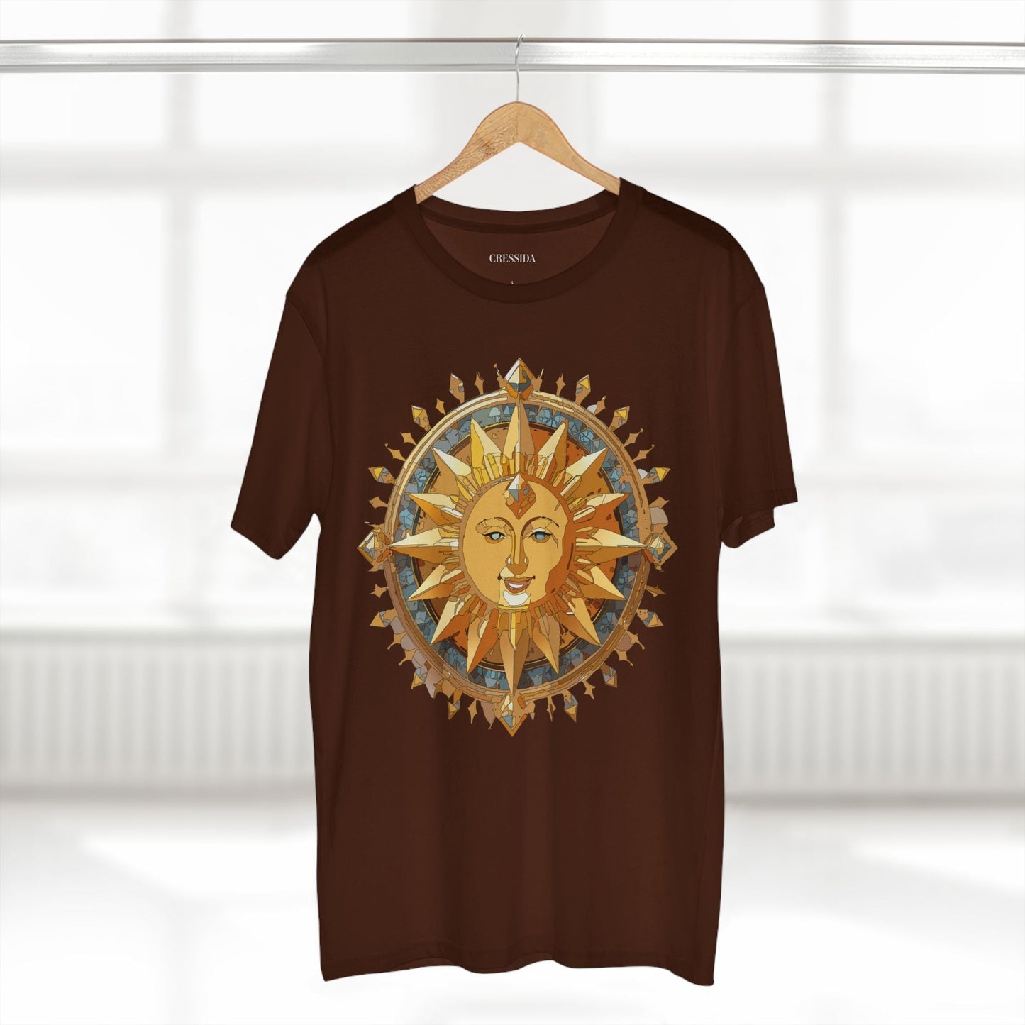 Gold Sun Graphic Unisex 100 Cotton T-Shirt with Golden Art Design 16