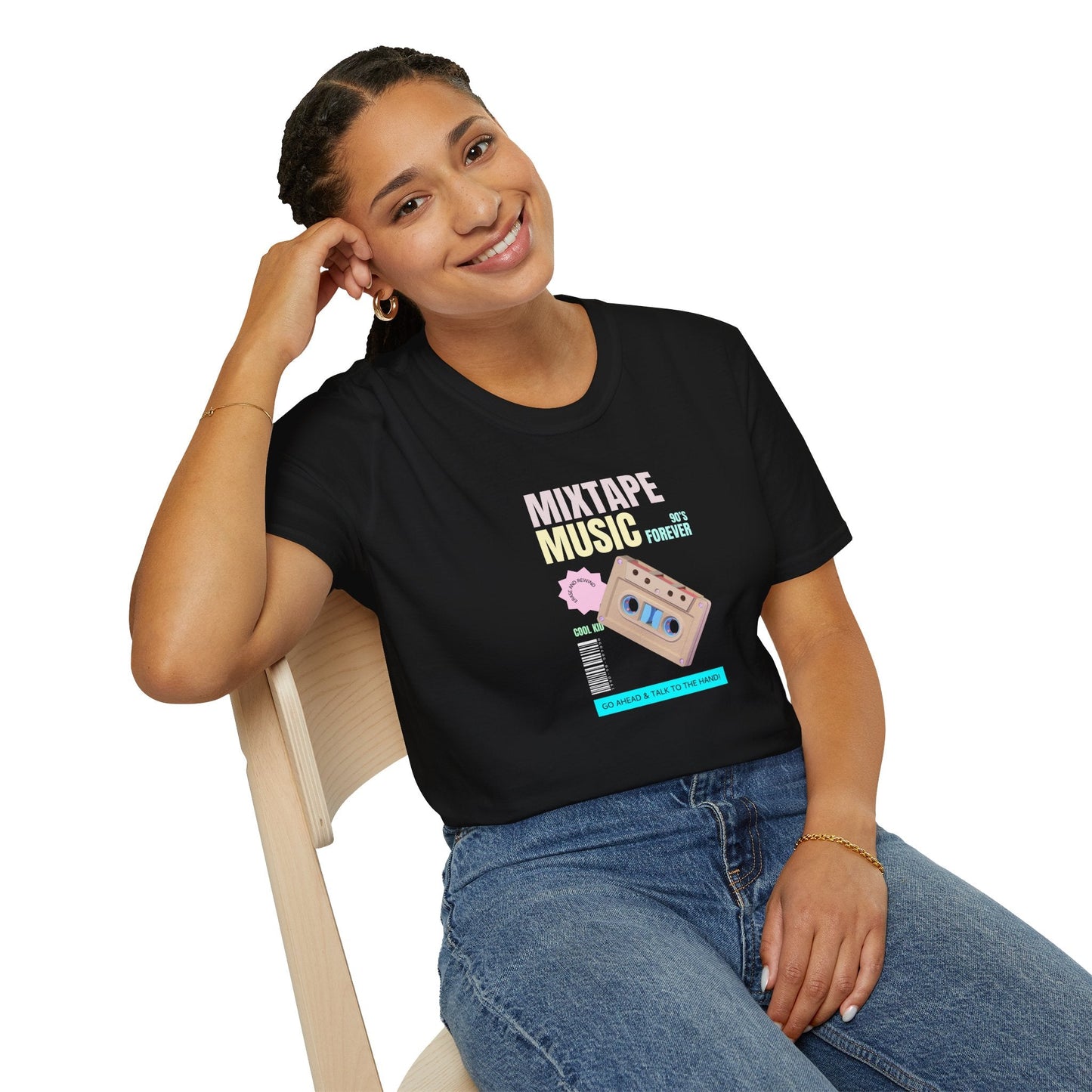 Mixtape Music T-Shirt Unisex Cotton Retro Cassette Graphic Tee