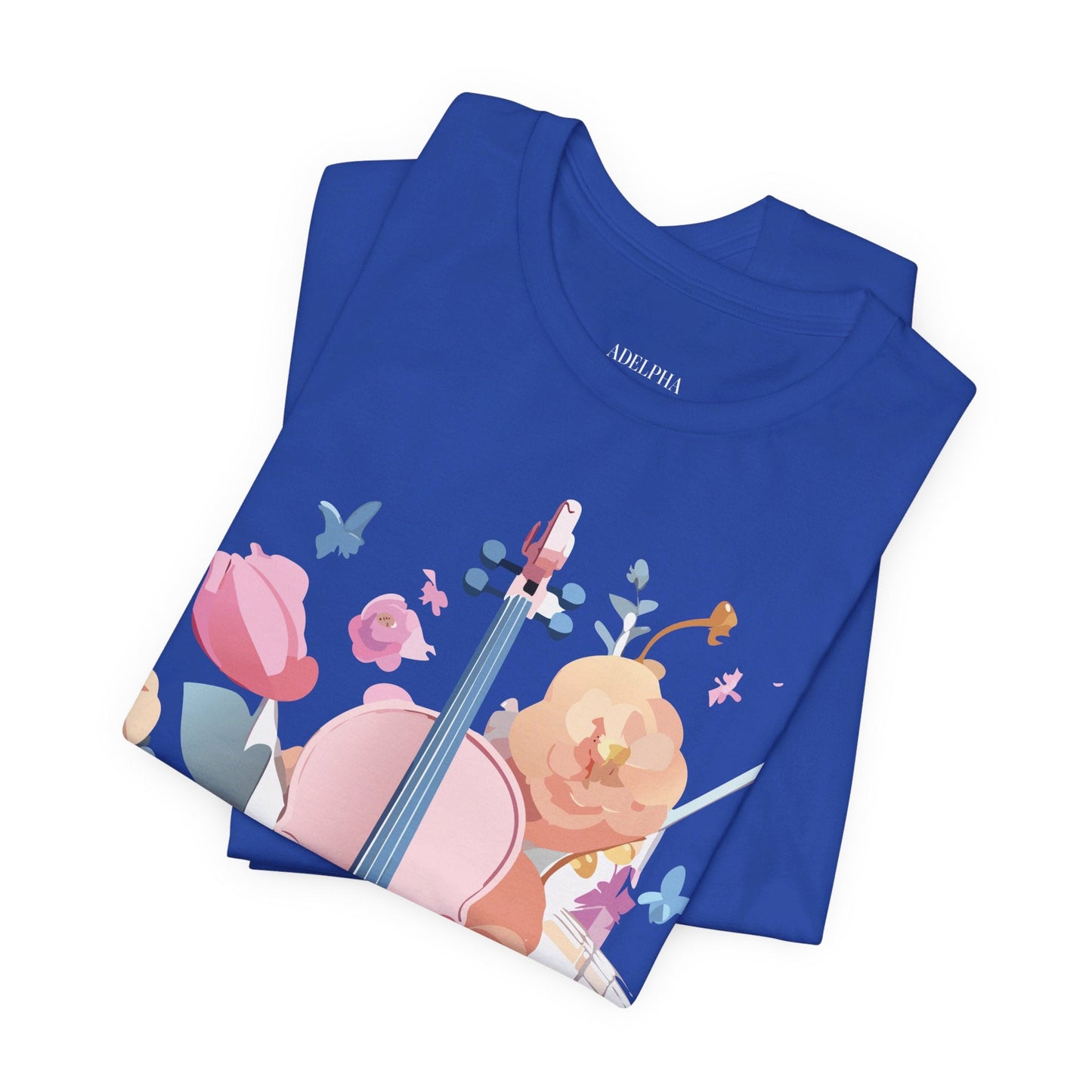 Music Graphic Unisex 100 Cotton Vintage Art with Musical Elements Tee 9