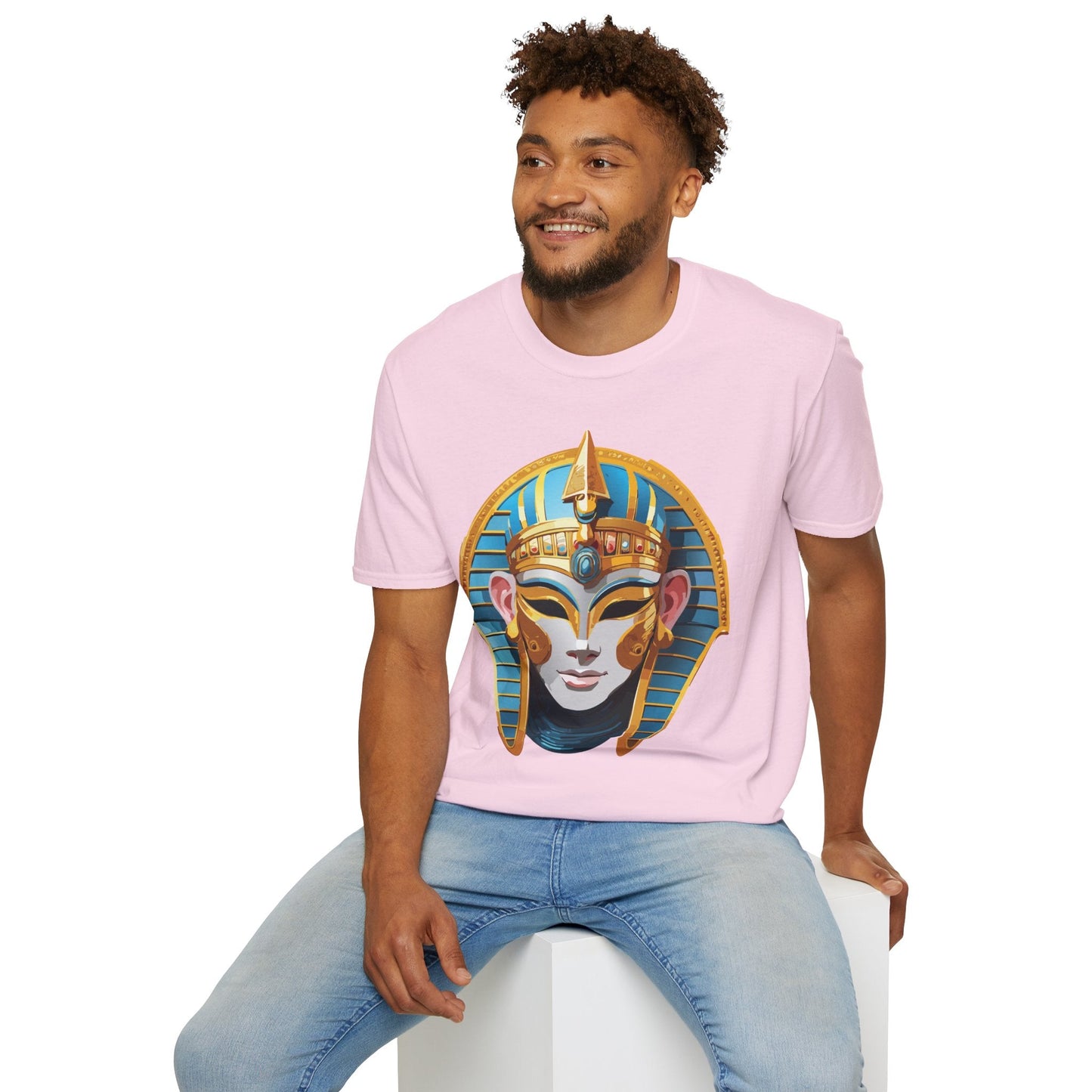 Mask Design Tee Shirt For Unisex Comfort Gildan Softstyle 64000 Ring Spun Cotton
